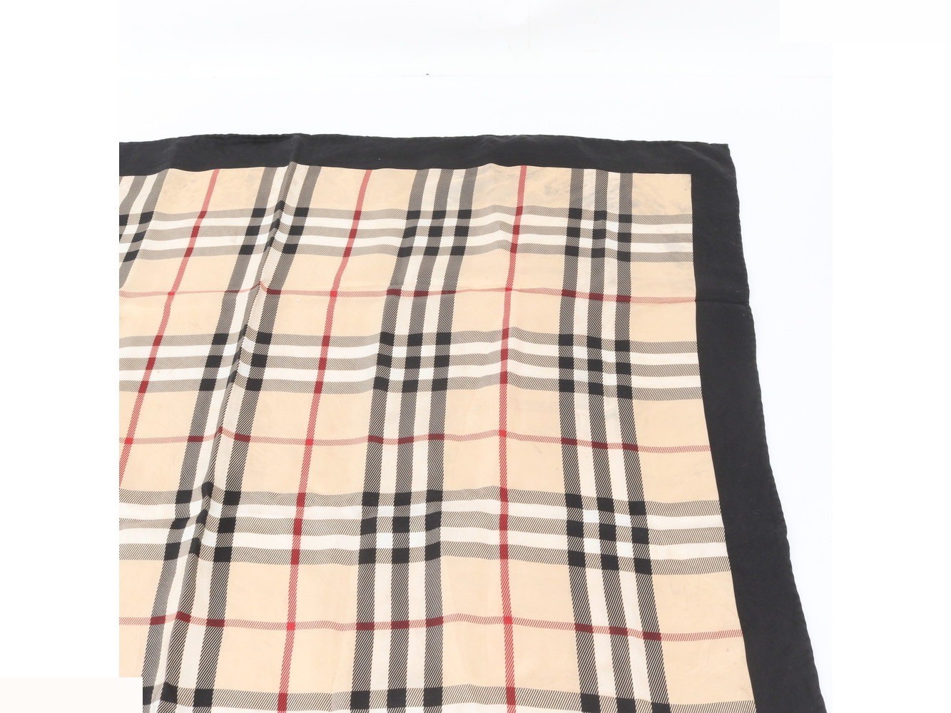 Nova Check, with tag, 100% silk scarf — view 3