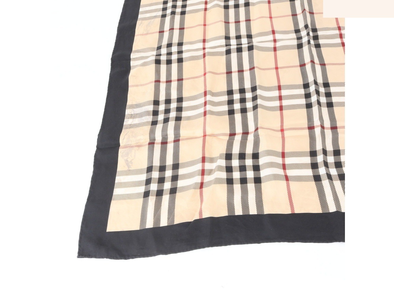 Nova Check, with tag, 100% silk scarf — view 4