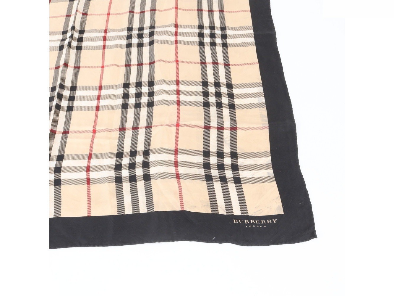 Nova Check, with tag, 100% silk scarf — view 5