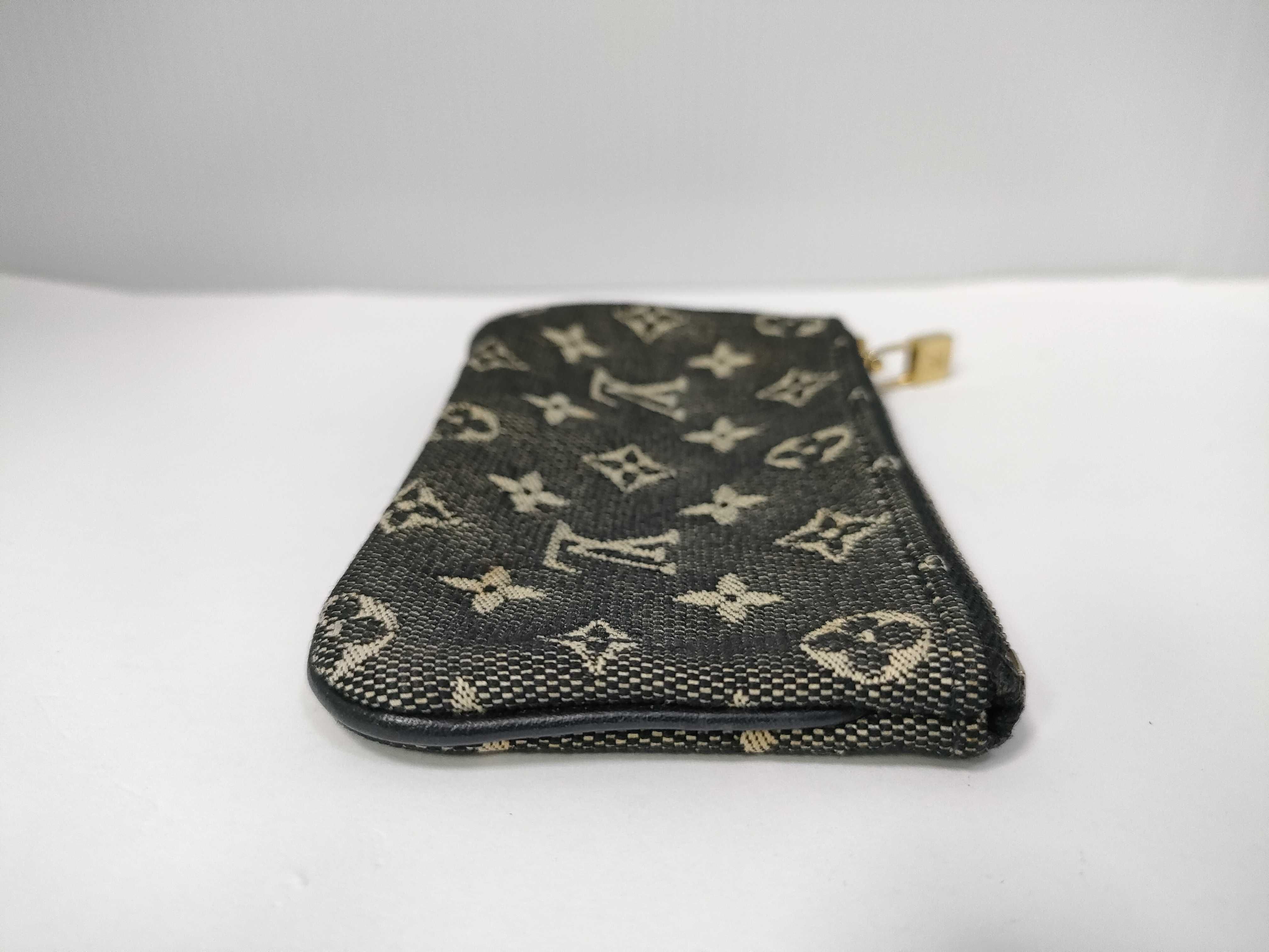 Monogram Denim Pochette Clé Coin Case — view 3