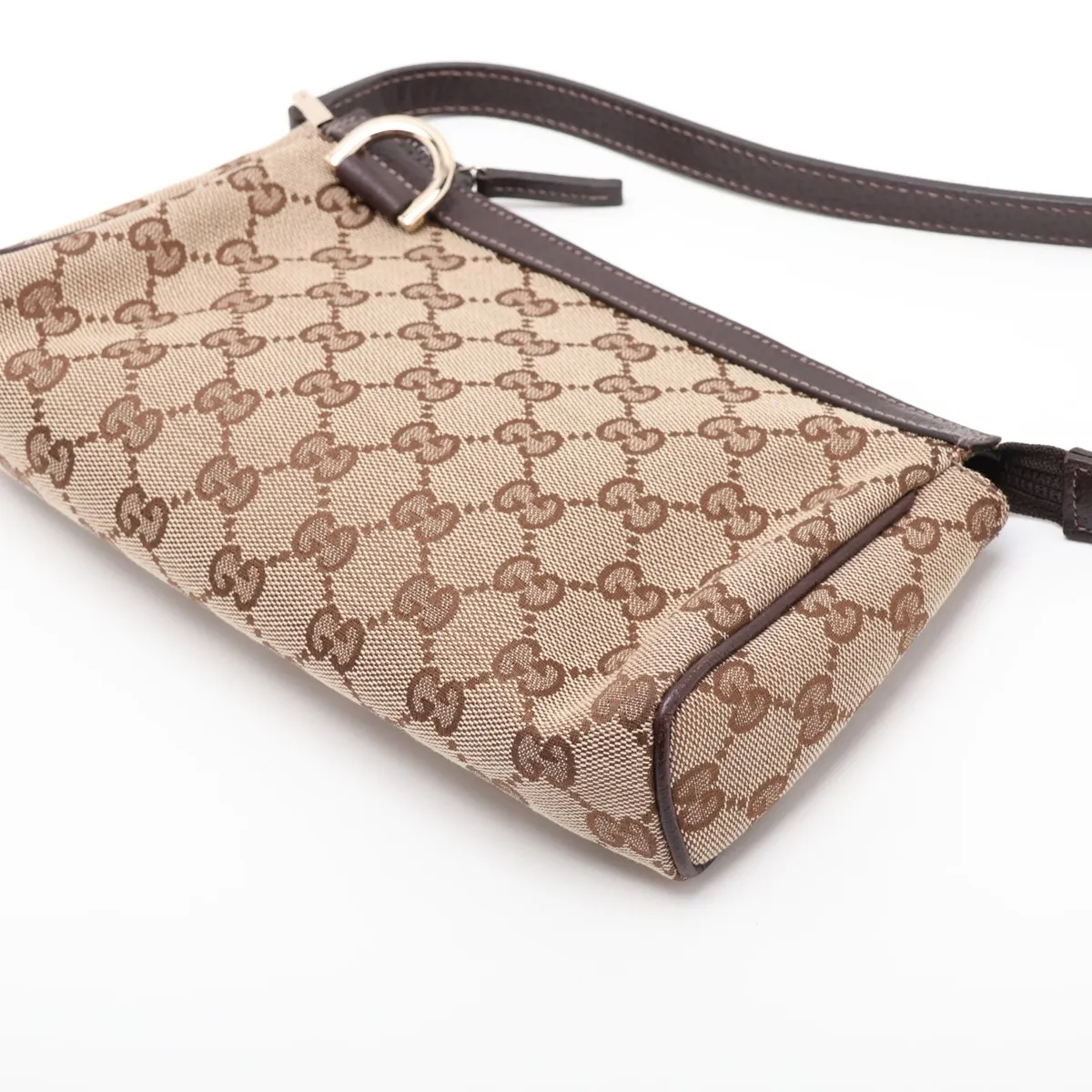 GG Canvas Shoulder Bag, Beige x Brown, 145750 — view 3