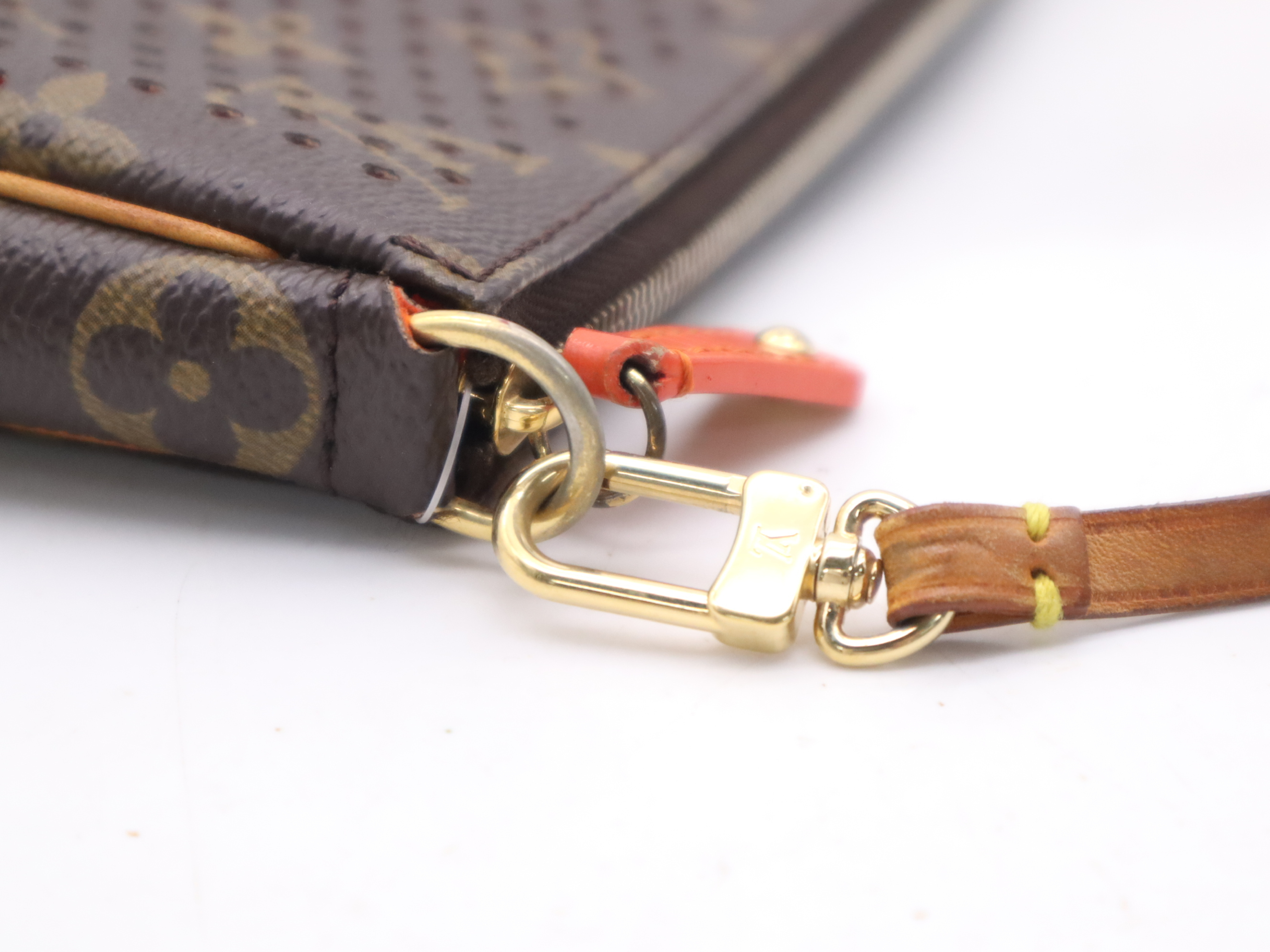 M95185 Perfo Pochette Accessoires Orange Shoulder Bag — view 7