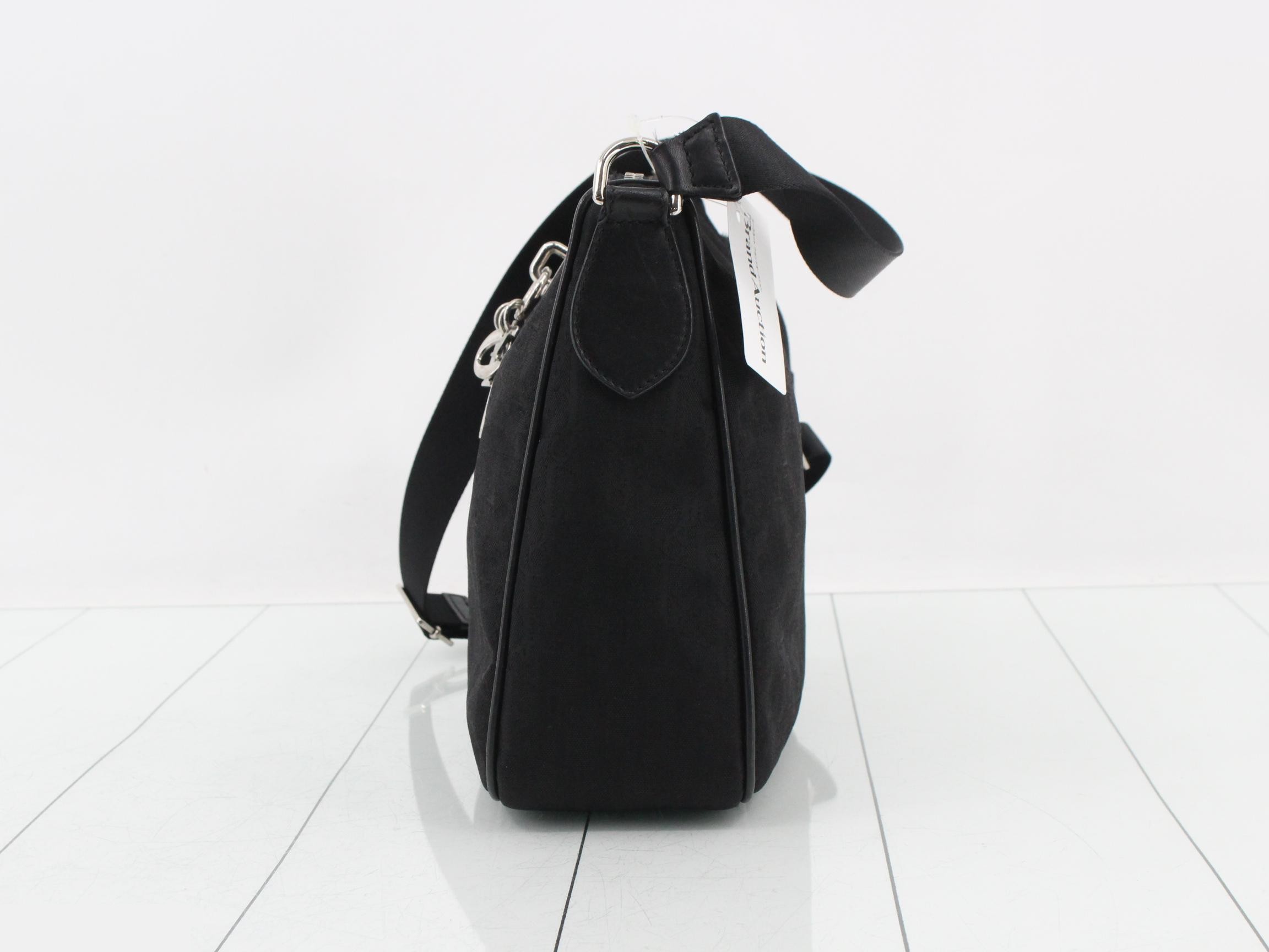 Trotter Nylon Shoulder Bag, Black — view 3