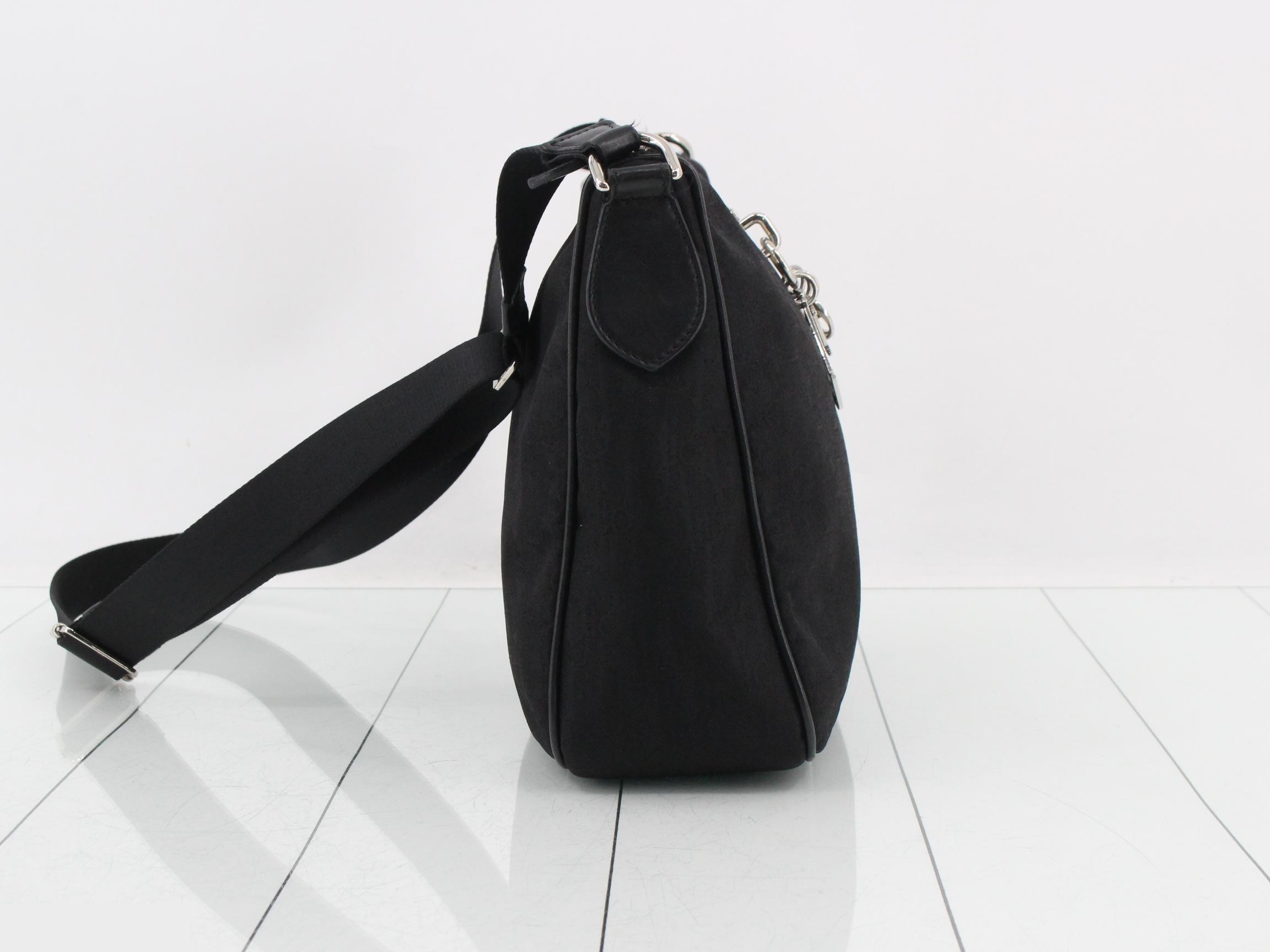 Trotter Nylon Shoulder Bag, Black — view 4