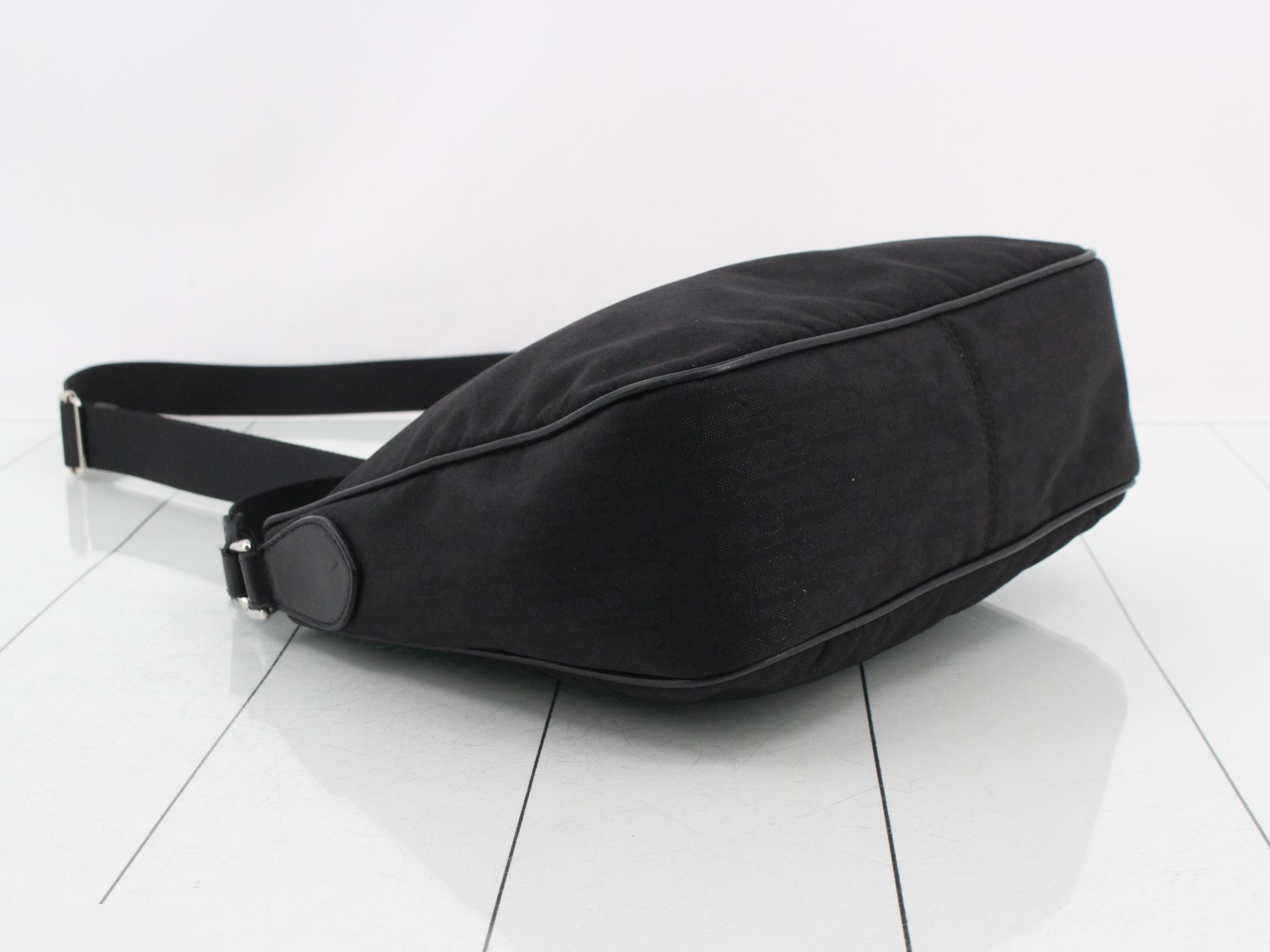 Trotter Nylon Shoulder Bag, Black — view 5