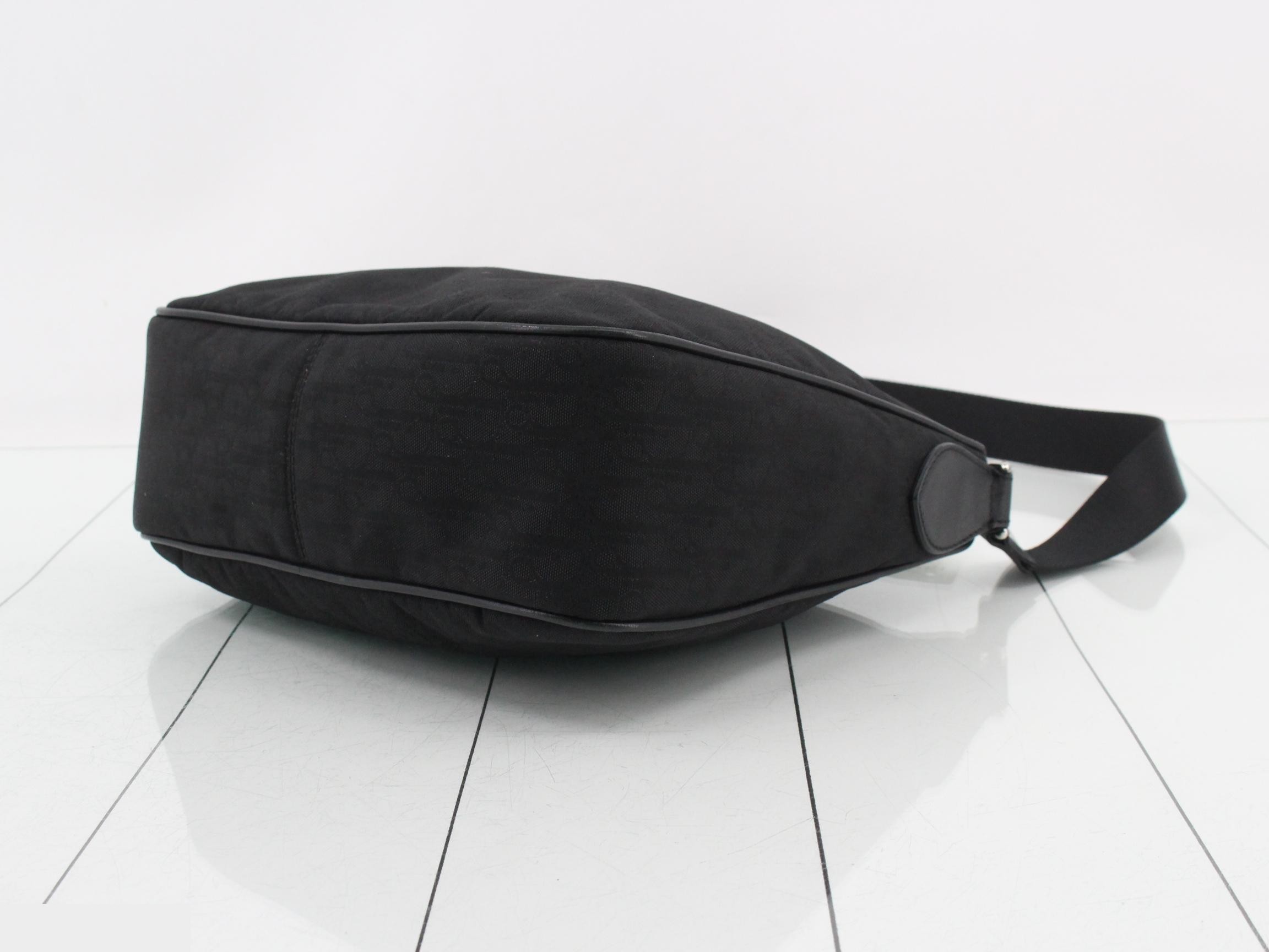 Trotter Nylon Shoulder Bag, Black — view 6