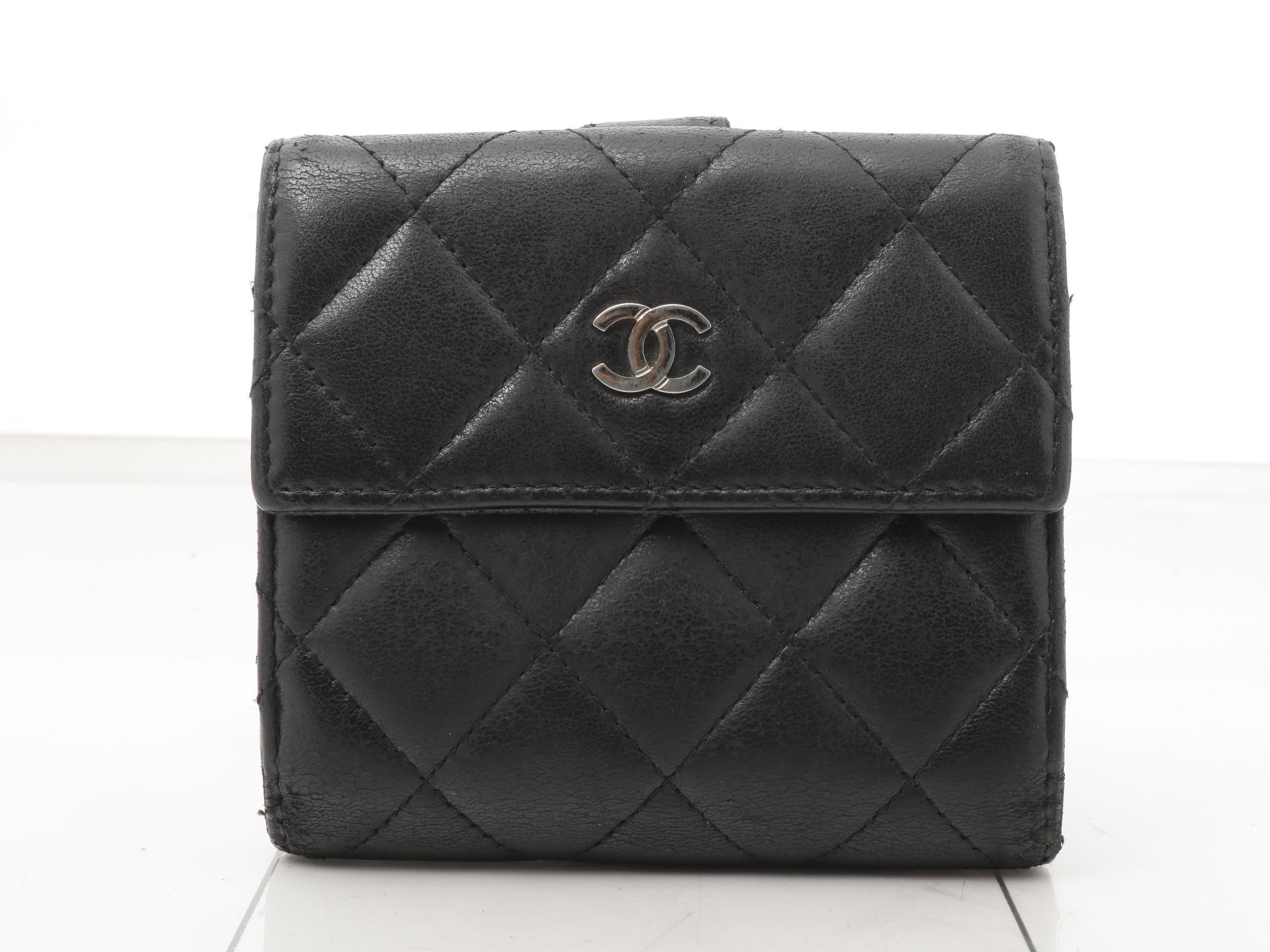 Matelassé Lambskin Bi-fold Wallet, with original sticker, serial number in the 17s range.