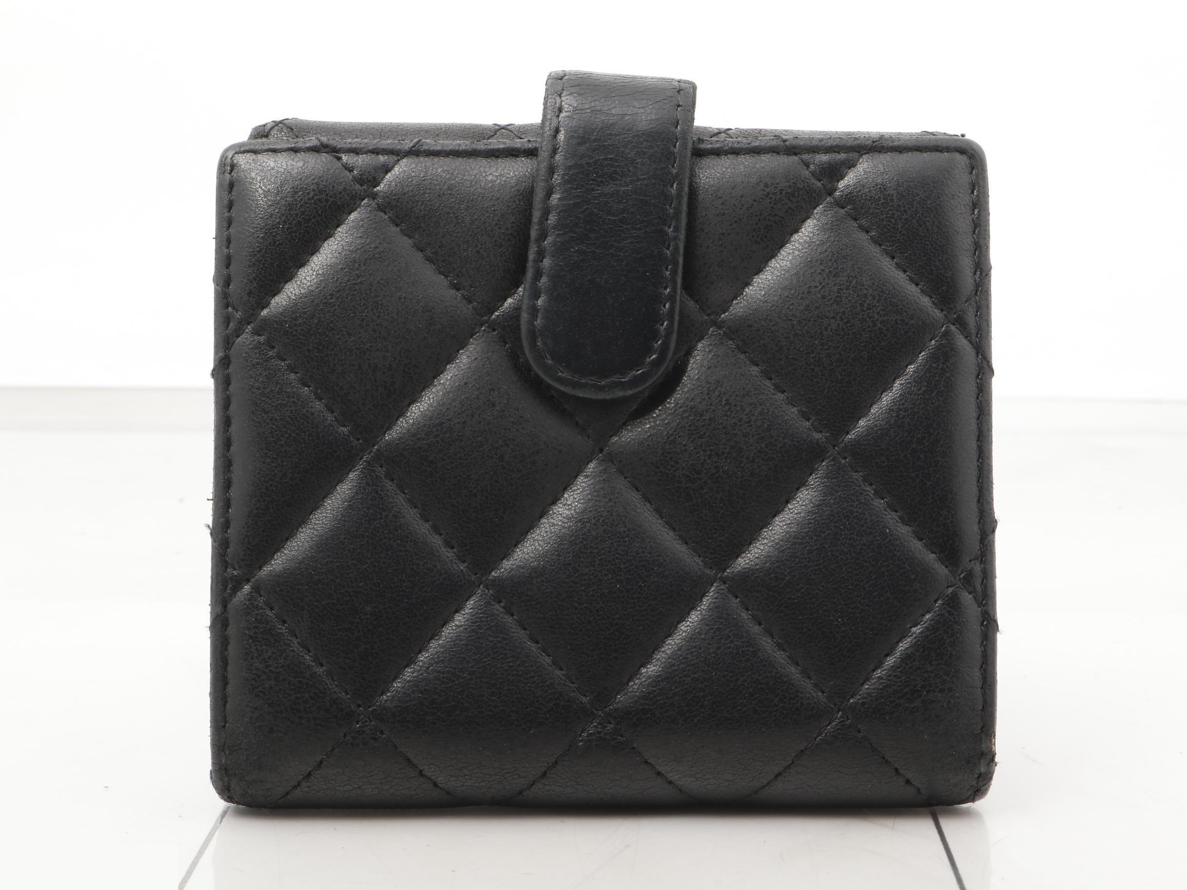 Matelassé Lambskin Bi-fold Wallet, with original sticker, serial number in the 17s range. — view 2