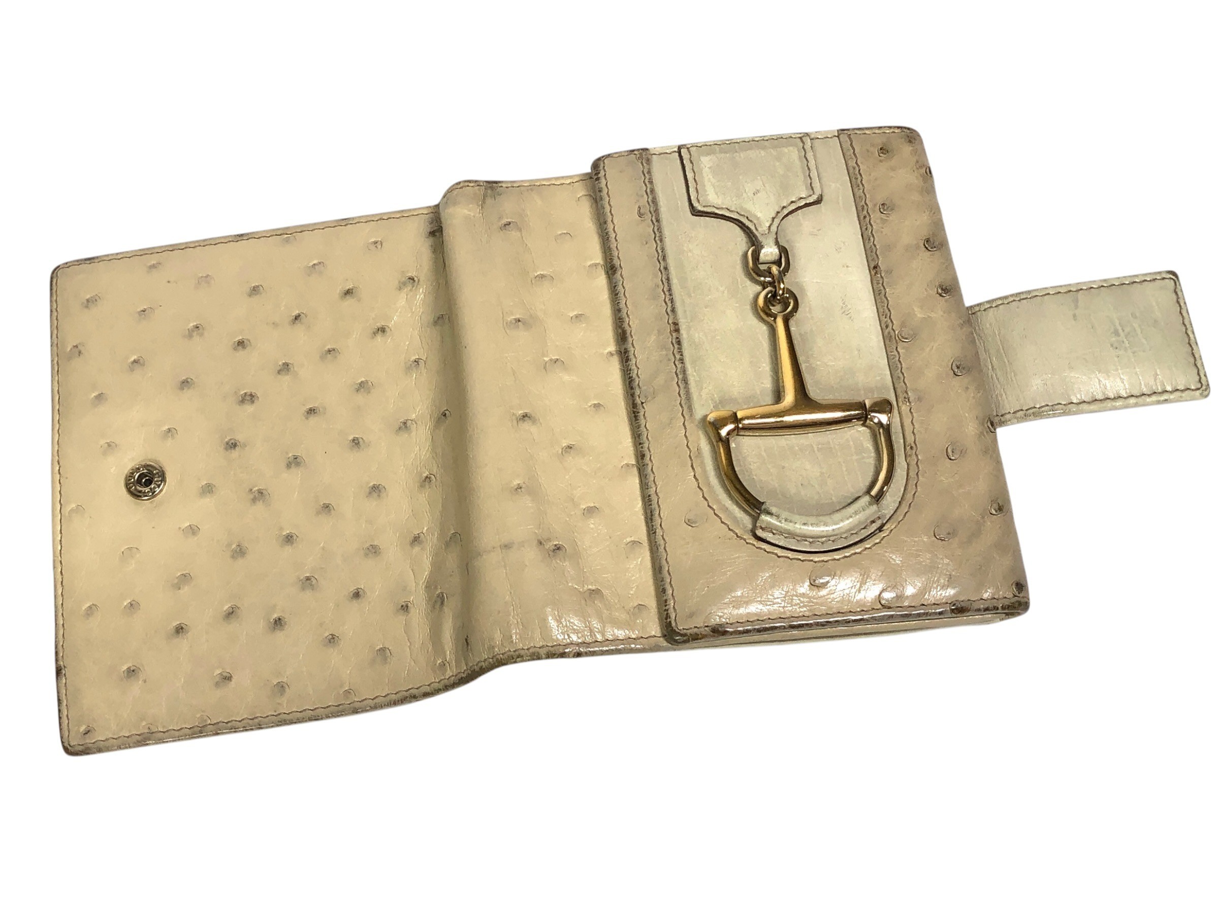 Ostrich Horsebit Compact Wallet — view 4