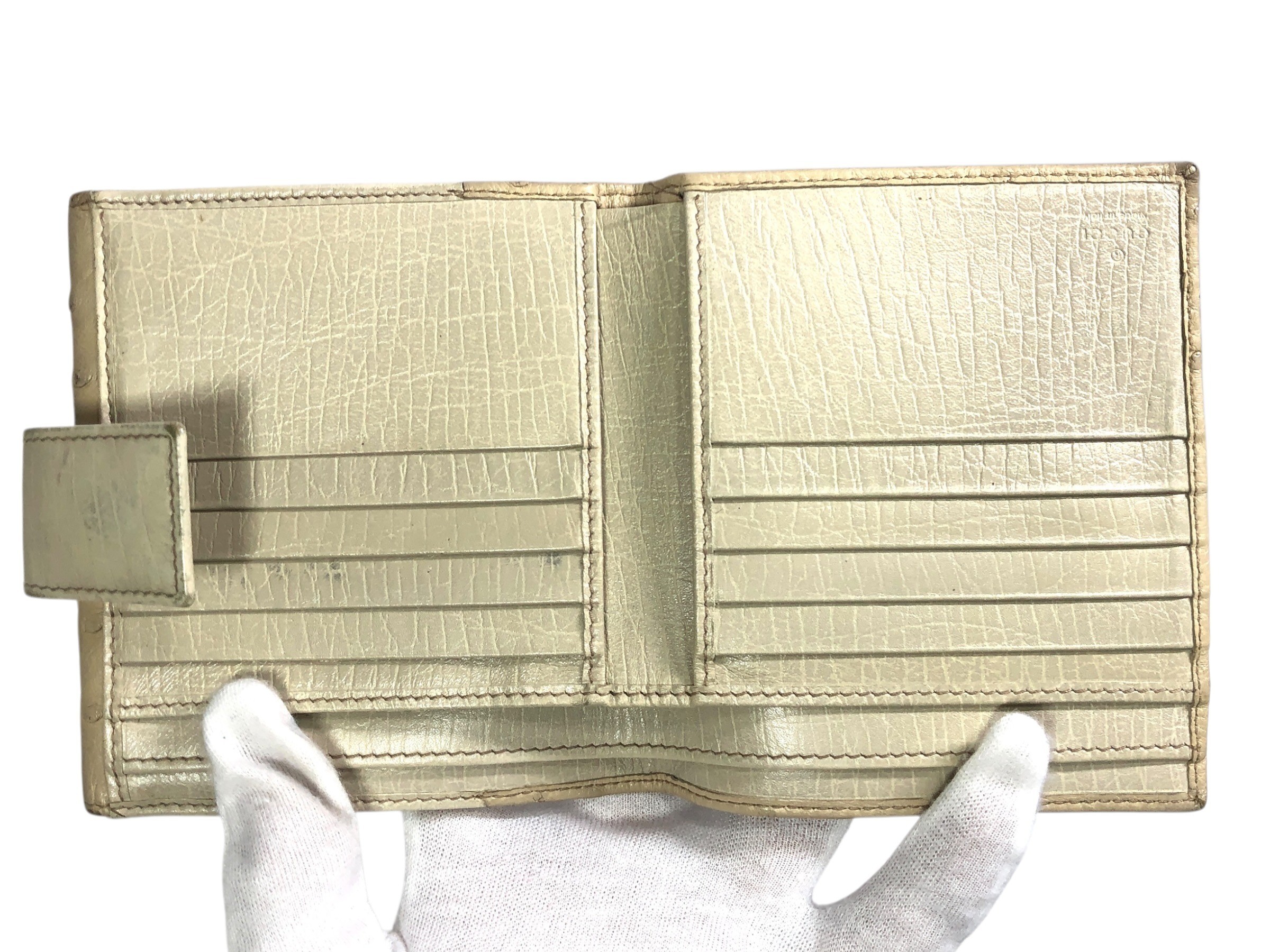Ostrich Horsebit Compact Wallet — view 6