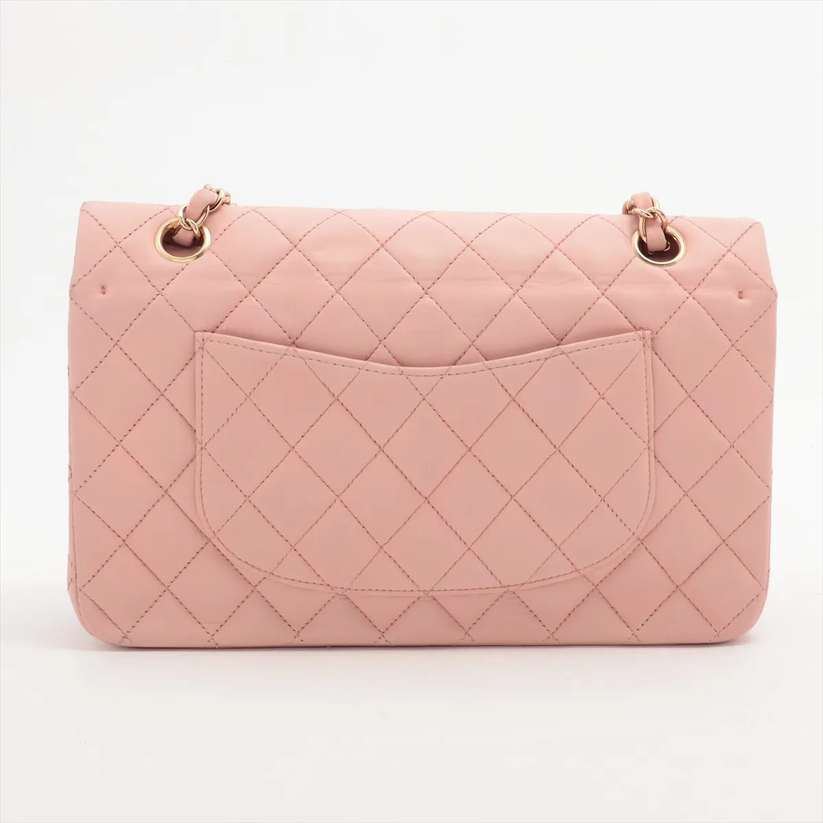 Matelasse 25 Lambskin Double Flap Double Chain Bag Pink Gold Hardware 9524562 9th Series A01112 — view 2