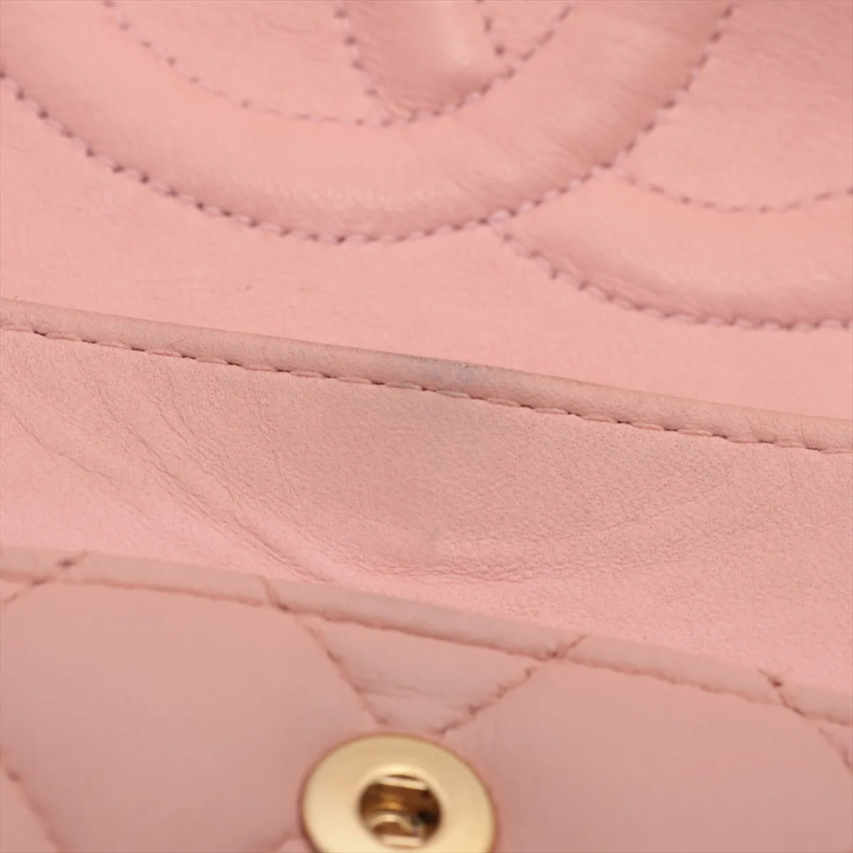 Matelasse 25 Lambskin Double Flap Double Chain Bag Pink Gold Hardware 9524562 9th Series A01112 — view 15