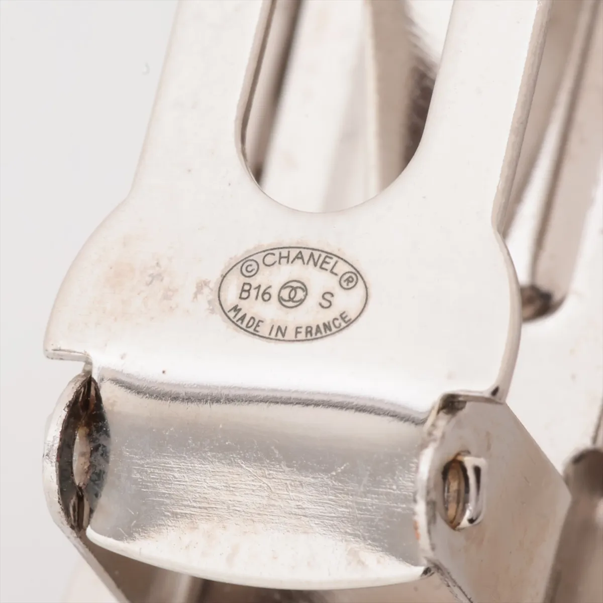 Coco Mark Ribbon B16S Barrette Metal Silver - — view 6