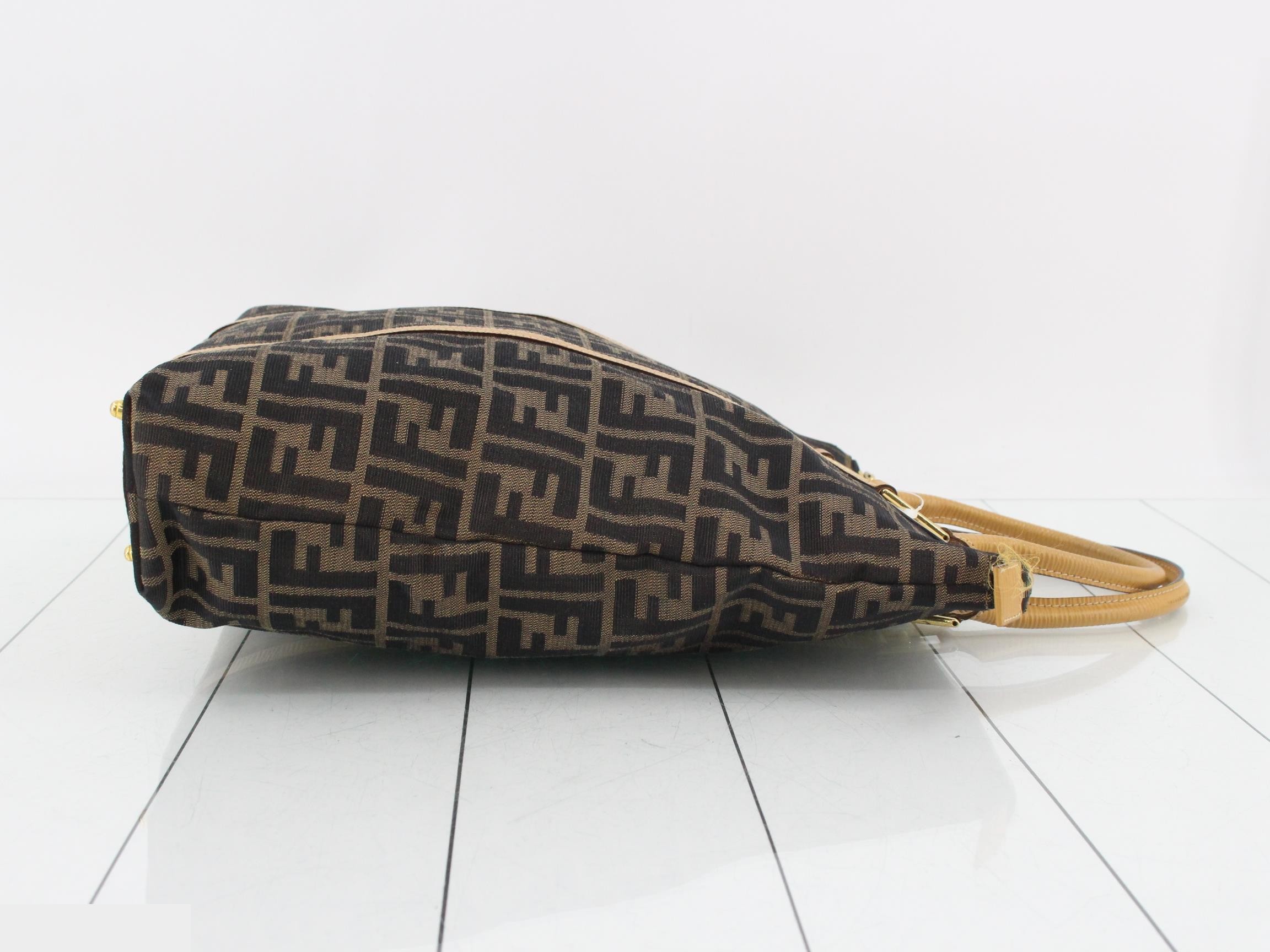 Zucca Tote Bag, Canvas, Brown x Yellow, Canvas FE — view 3