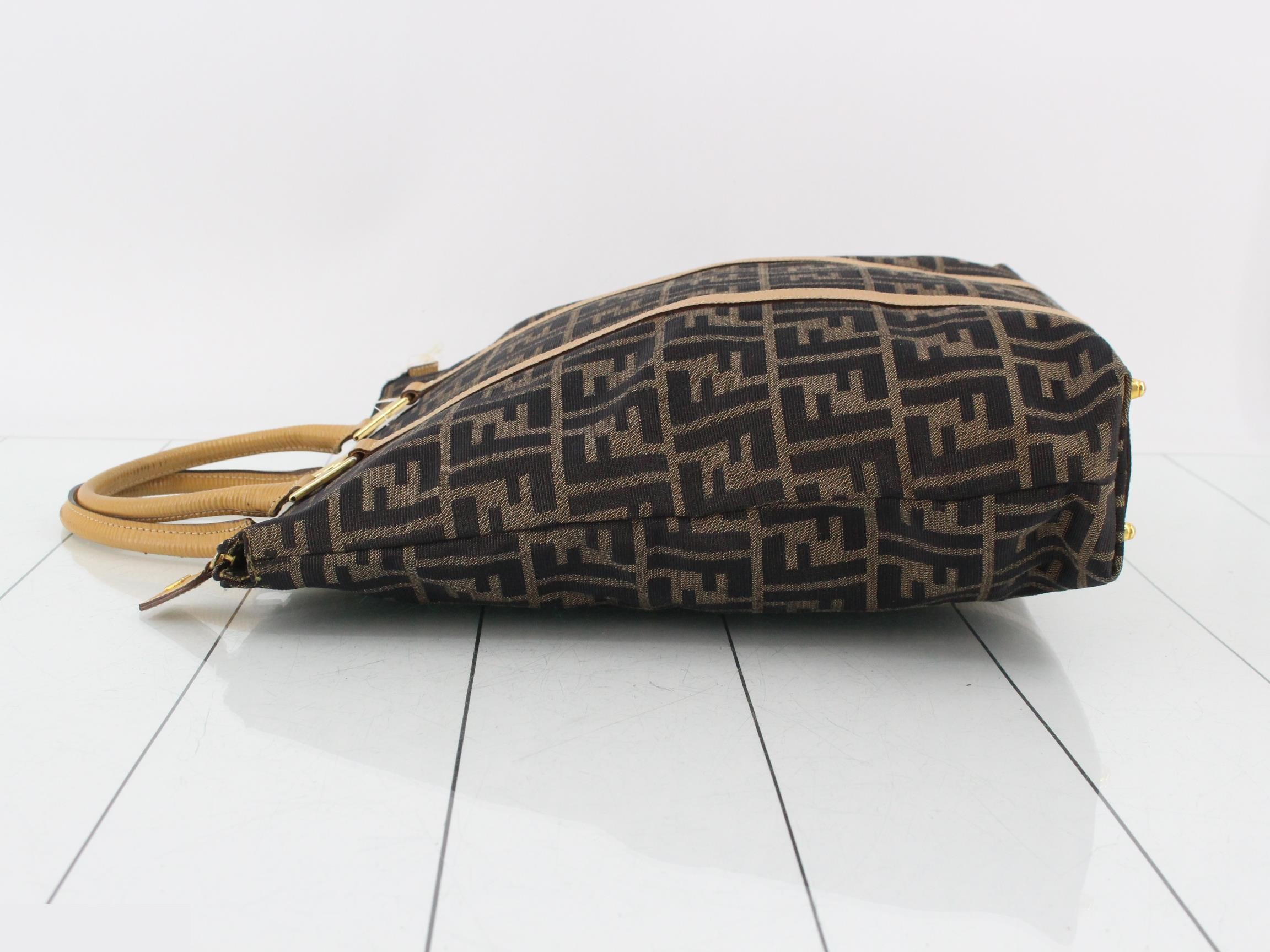 Zucca Tote Bag, Canvas, Brown x Yellow, Canvas FE — view 4