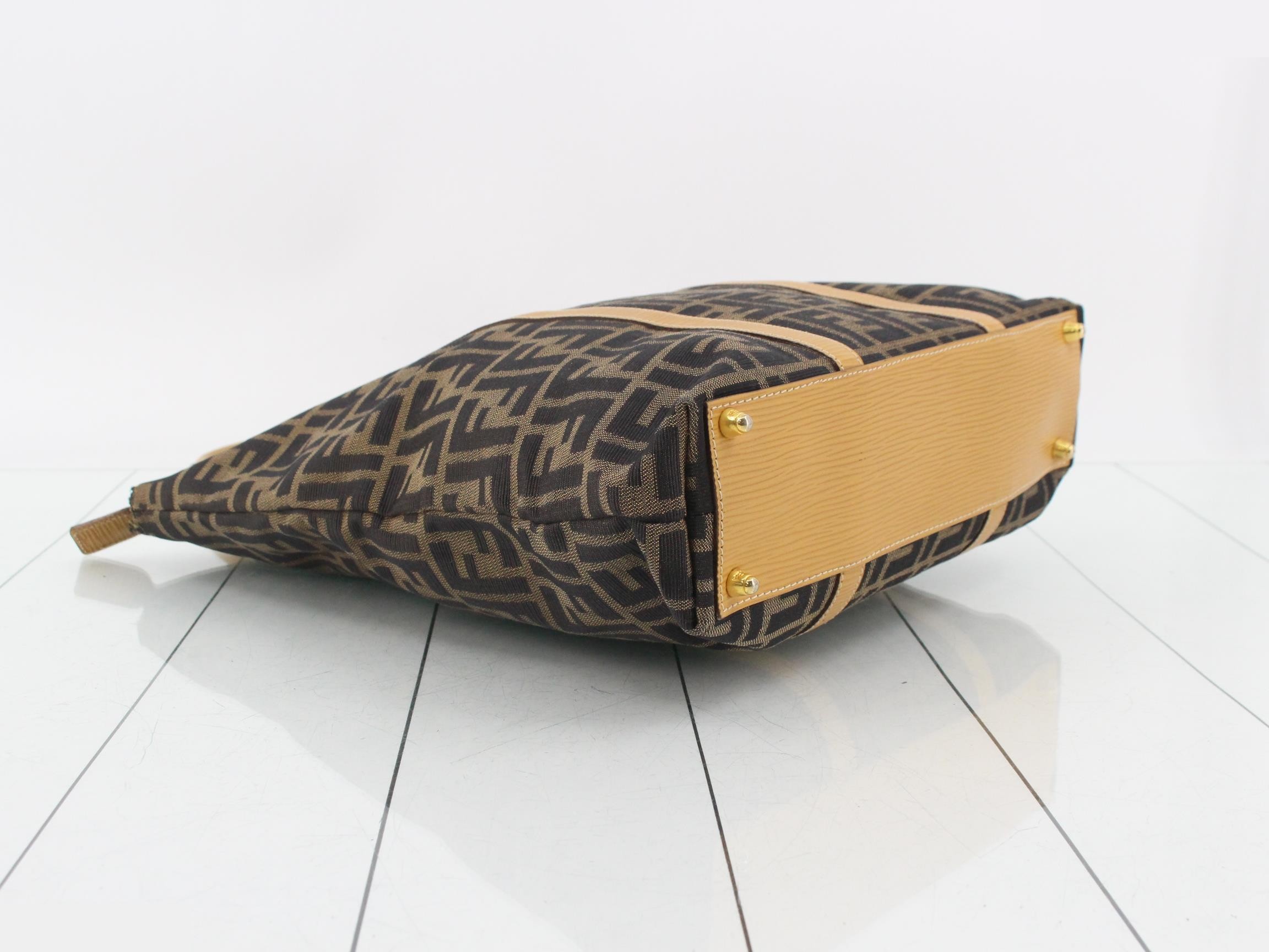 Zucca Tote Bag, Canvas, Brown x Yellow, Canvas FE — view 5
