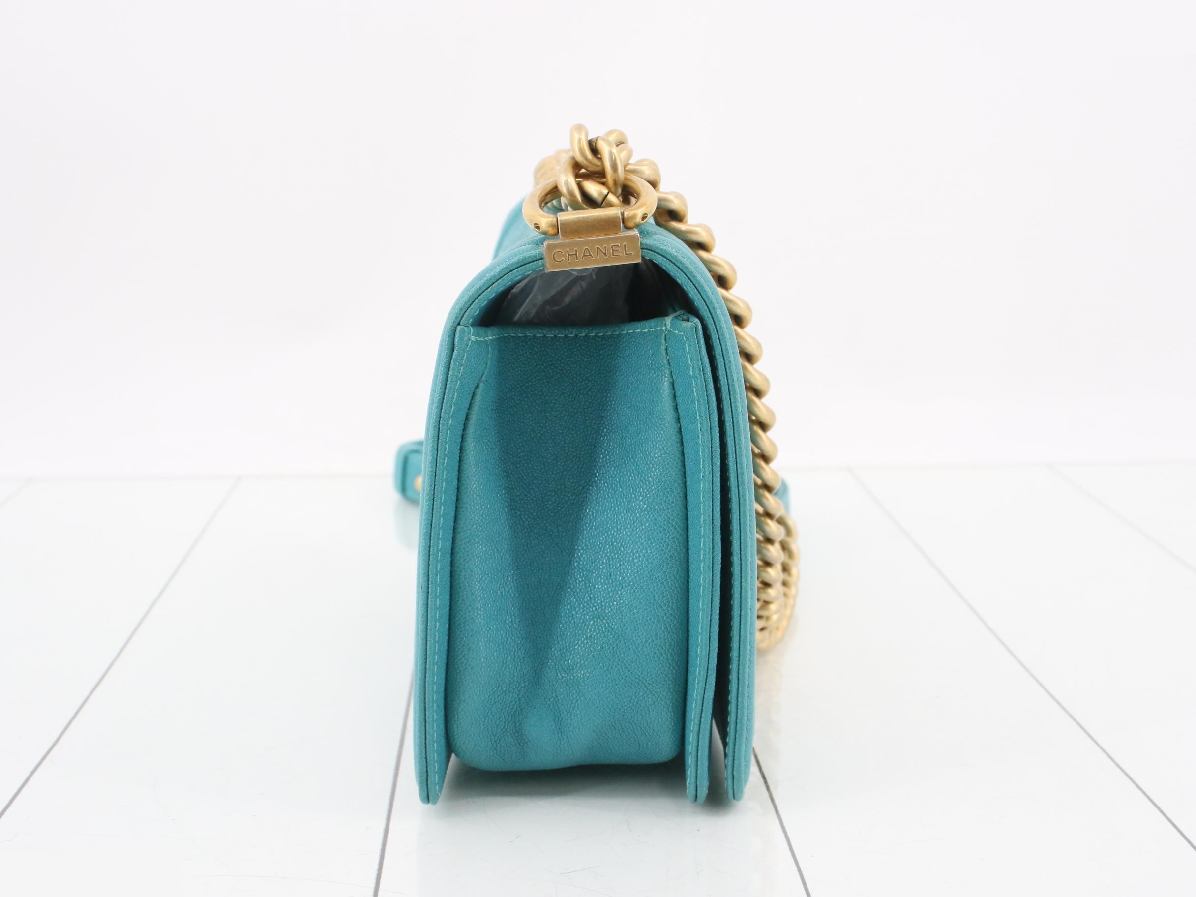 Boy Chanel Caviar Skin Chain Shoulder Bag — view 4