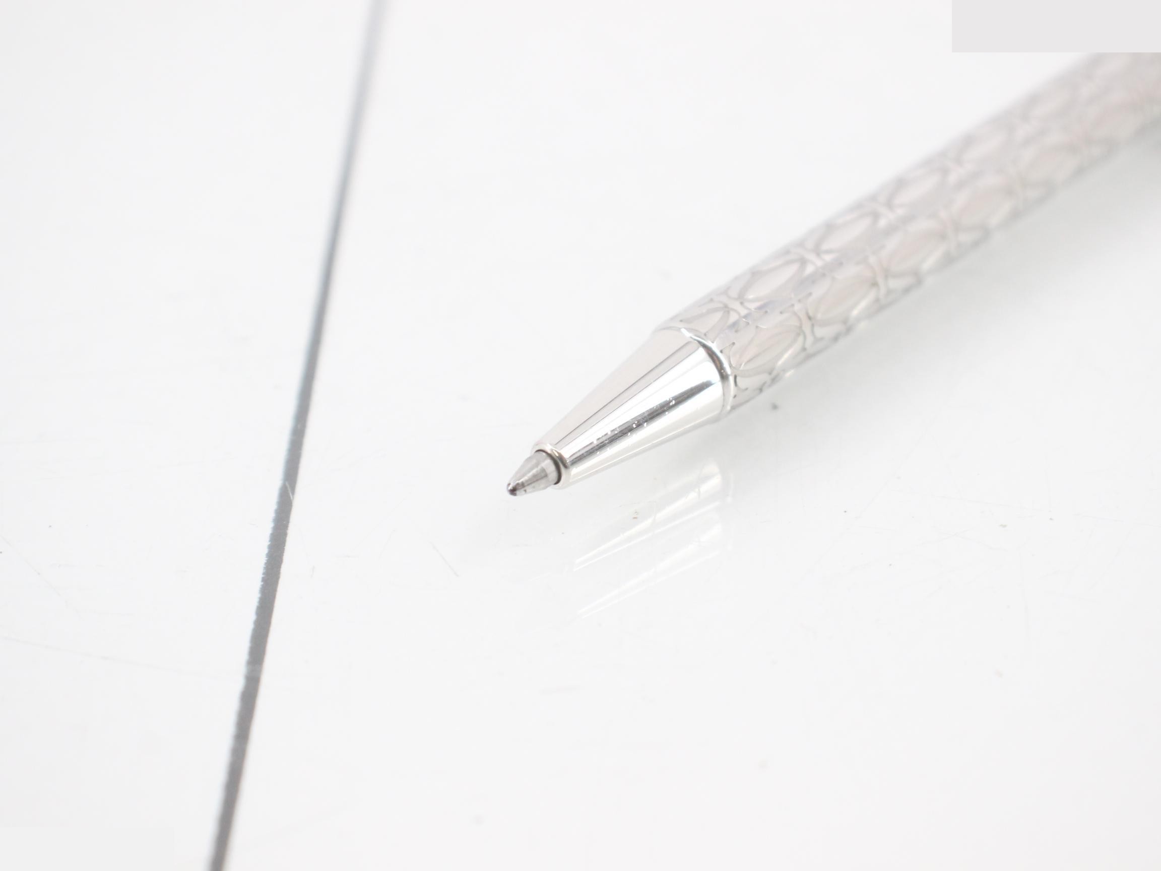 Ballpoint Pen, Twist Mechanism, Silver, ST150185 — view 2