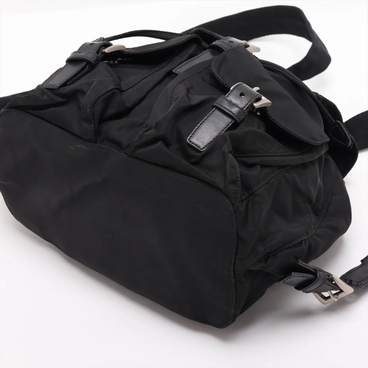 Tessuto Nylon Backpack/Rucksack, Black — view 3