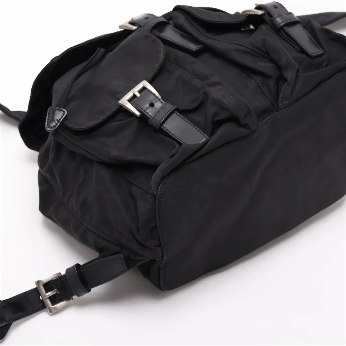 Tessuto Nylon Backpack/Rucksack, Black — view 4