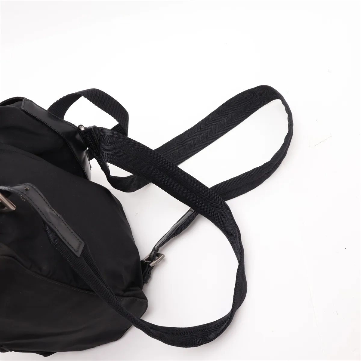 Tessuto Nylon Backpack/Rucksack, Black — view 6