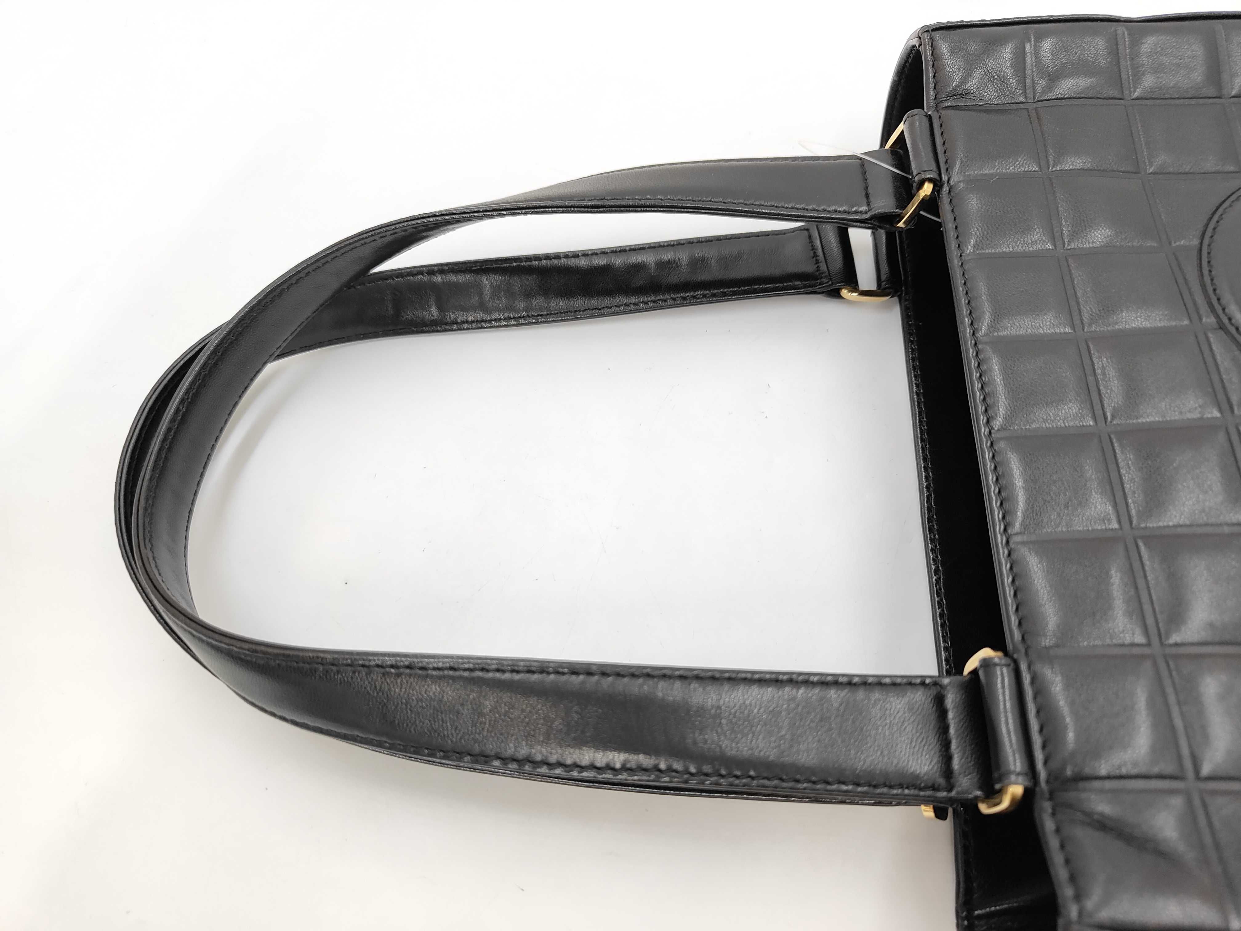 Lambskin Chocolate Bar Black Tote Bag (with Authenticity Card and Seal) — view 5