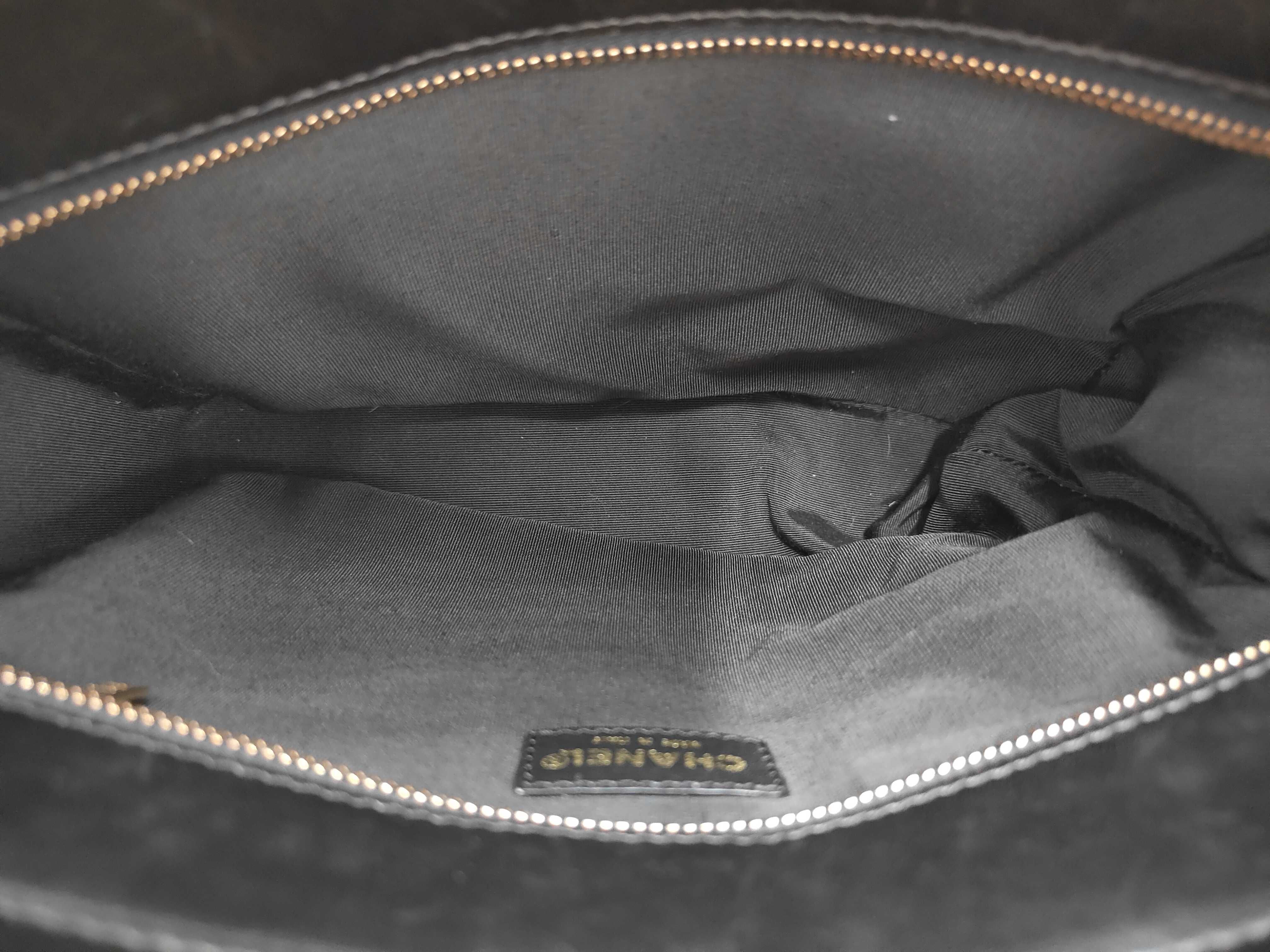 Lambskin Chocolate Bar Black Tote Bag (with Authenticity Card and Seal) — view 8