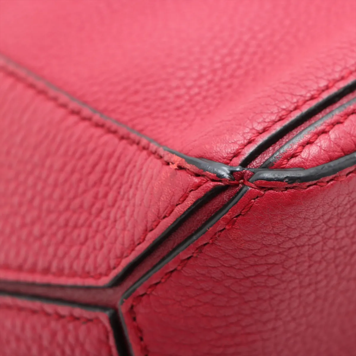 Puzzle Bag Small Leather 2WAY Handbag Red — view 11