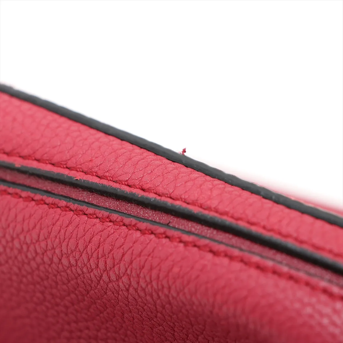 Puzzle Bag Small Leather 2WAY Handbag Red — view 13