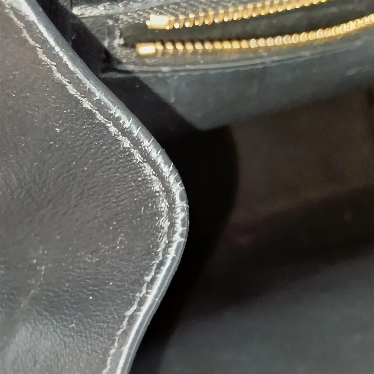 Clip Leather Shoulder Bag, Black — view 10