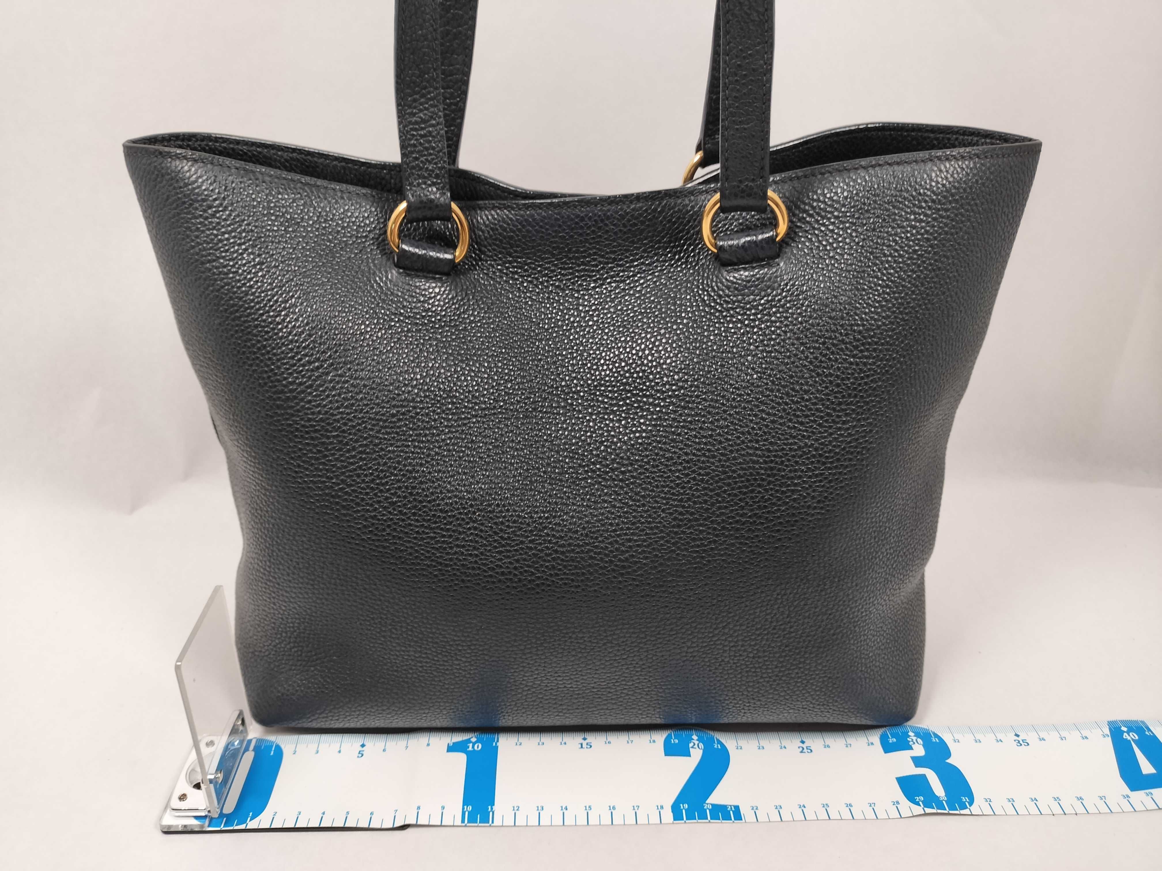 Canapa Logo All-Leather Tote Bag, Black — view 2