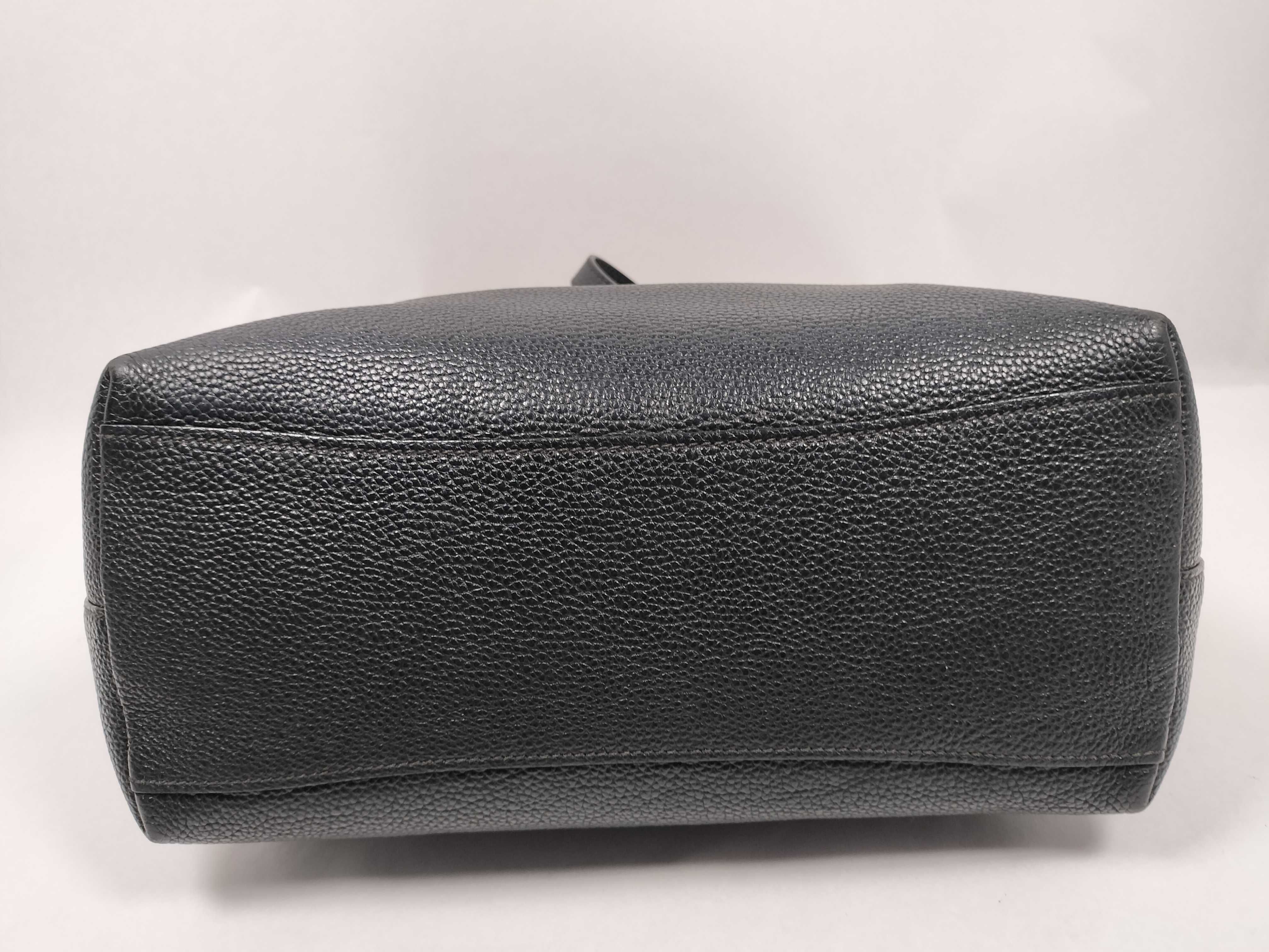 Canapa Logo All-Leather Tote Bag, Black — view 7