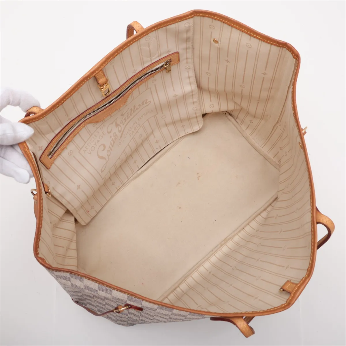 Damier Azur Neverfull GM N51108 TJ4173 White — view 7
