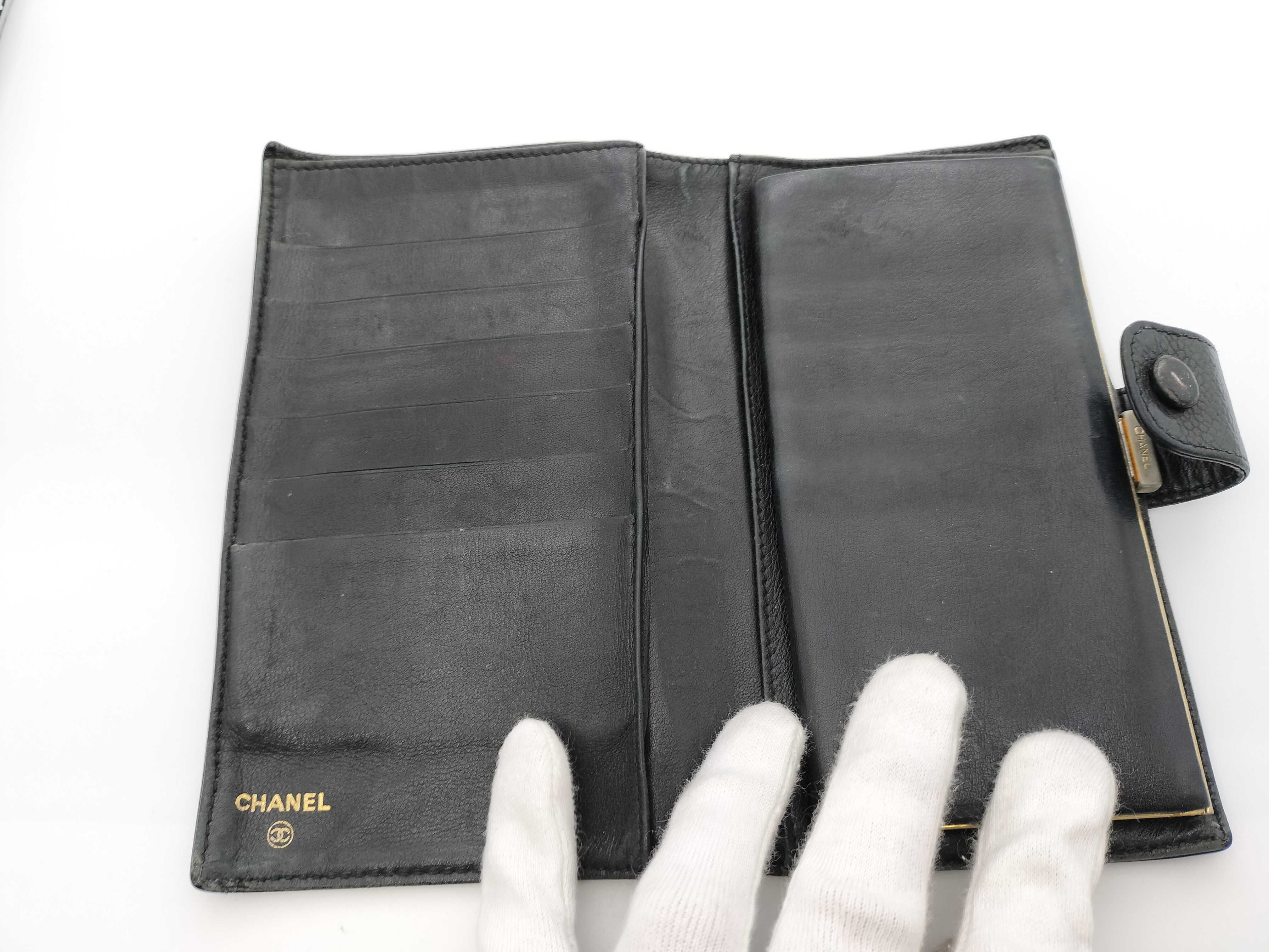 Caviar Skin Coco Snap Folding Wallet — view 6