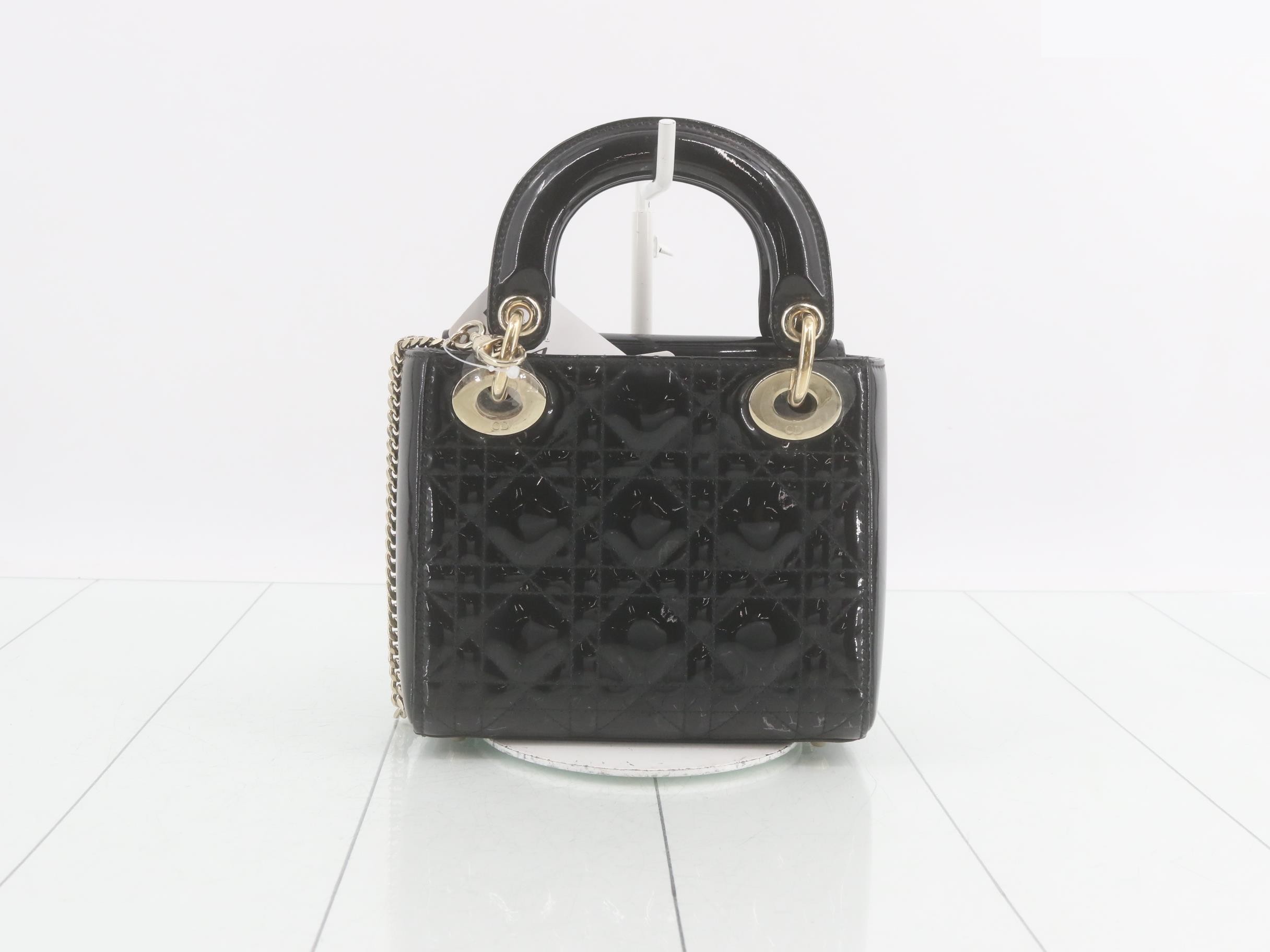 Lady Dior Cannage Enamel 2-Way Shoulder/Handbag — view 2