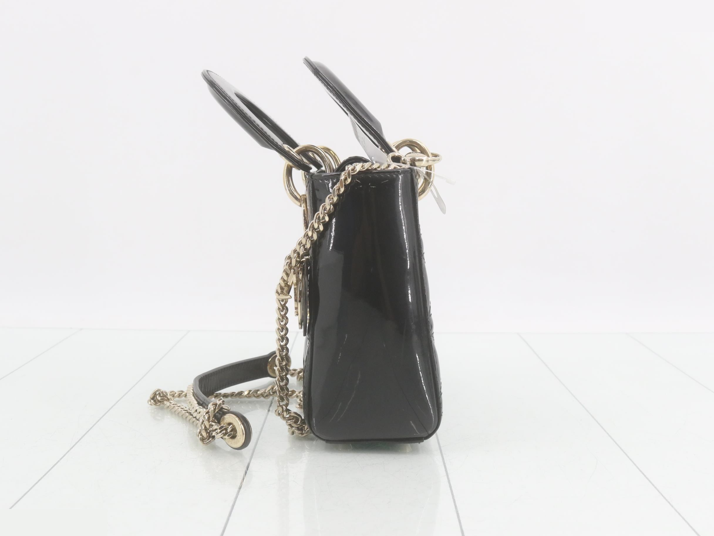 Lady Dior Cannage Enamel 2-Way Shoulder/Handbag — view 3