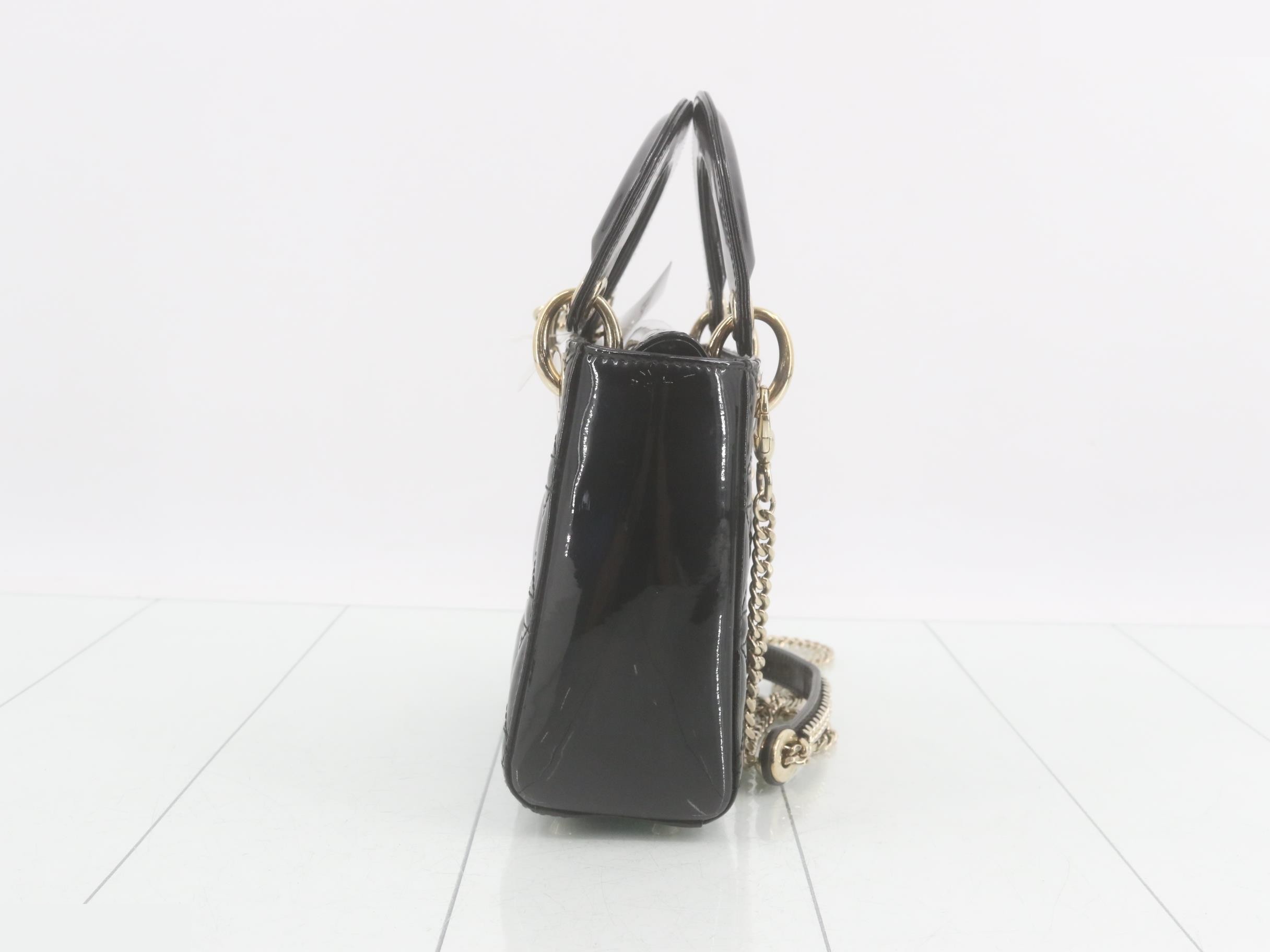 Lady Dior Cannage Enamel 2-Way Shoulder/Handbag — view 4