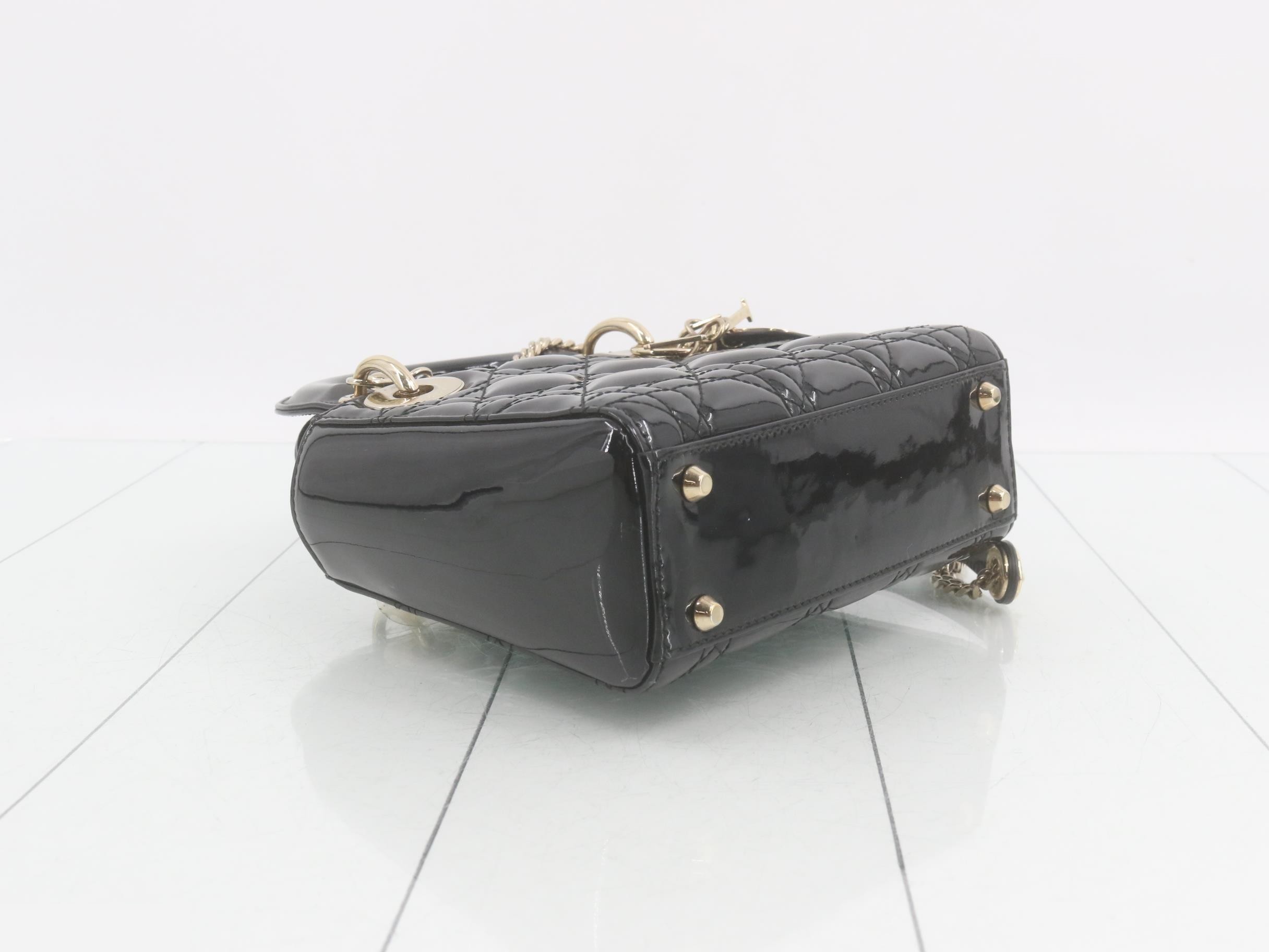 Lady Dior Cannage Enamel 2-Way Shoulder/Handbag — view 5