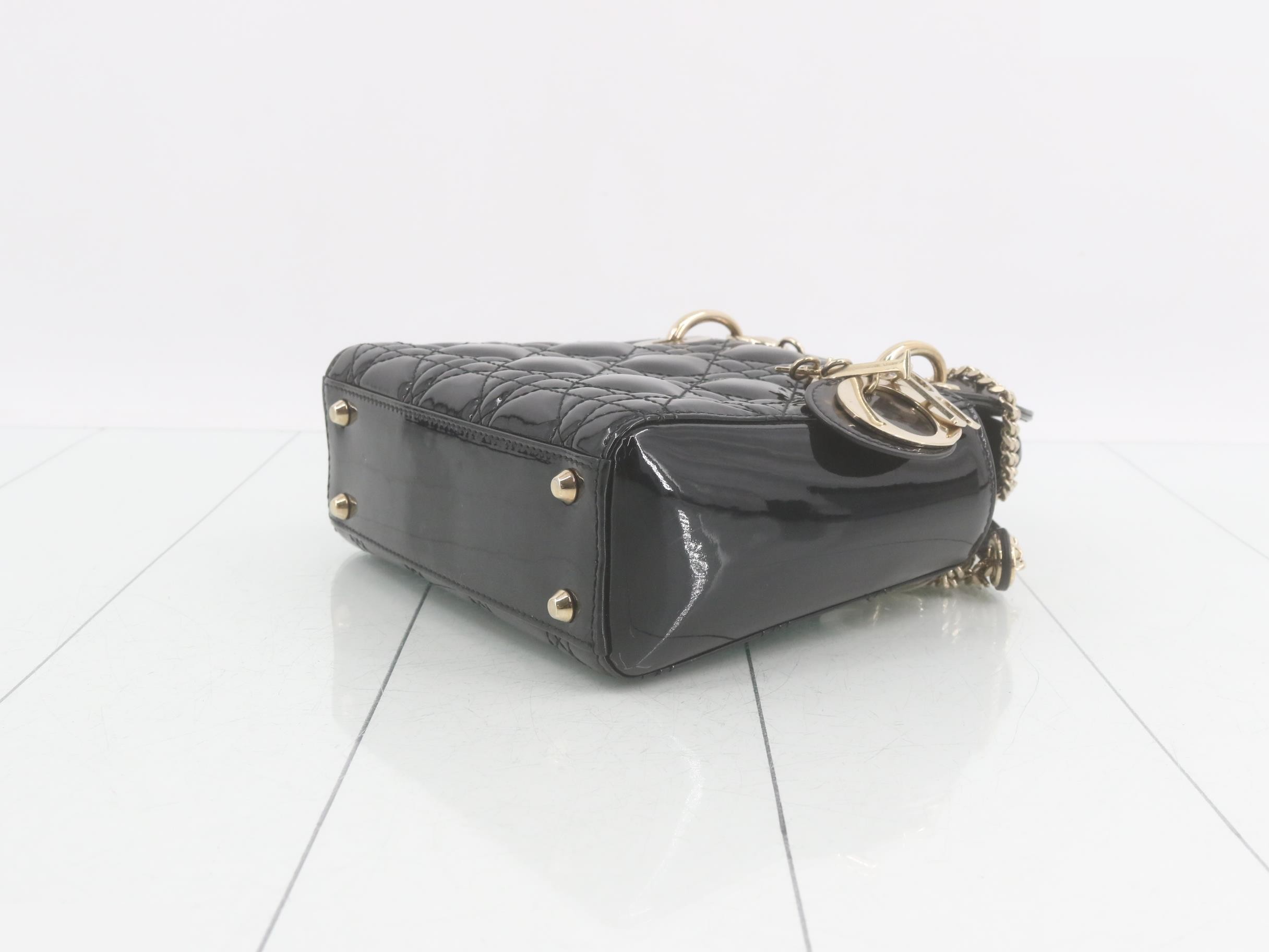 Lady Dior Cannage Enamel 2-Way Shoulder/Handbag — view 6