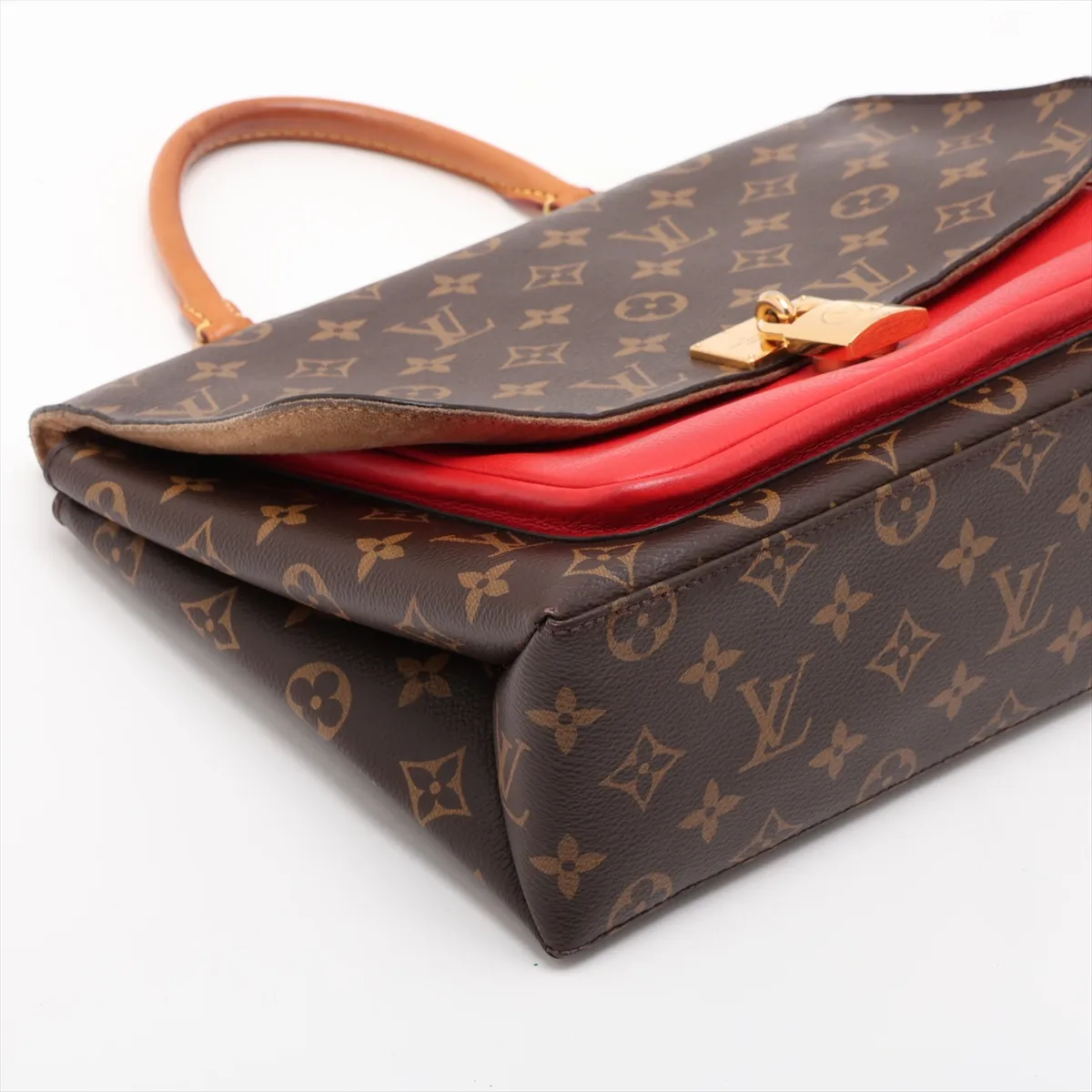 Monogram x Leather Marignan M44286 FL3118 Brown x Red (RFID detected) — view 4