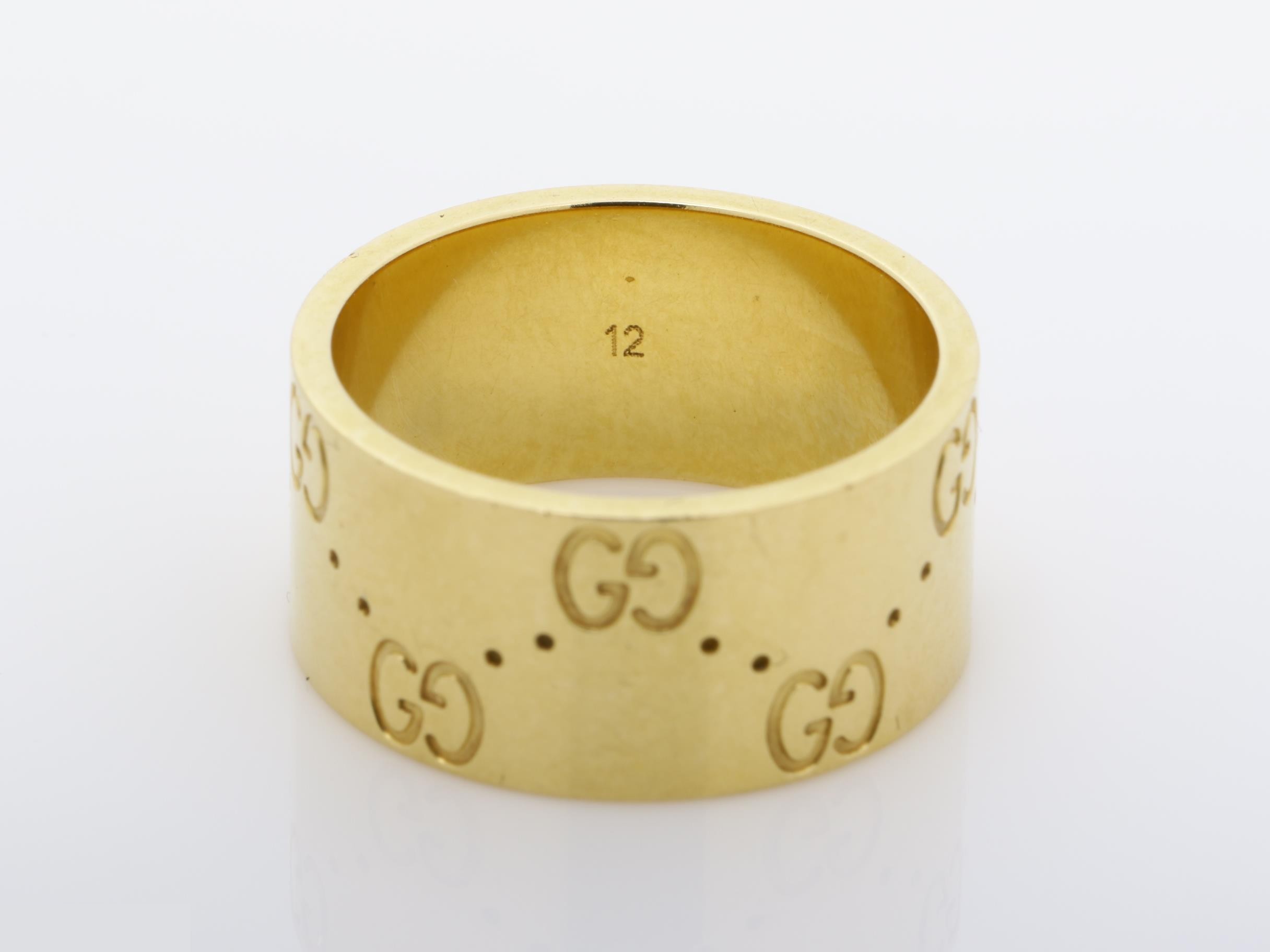 K18YG Ring, Icon, 9.1g, Size #12 — view 4