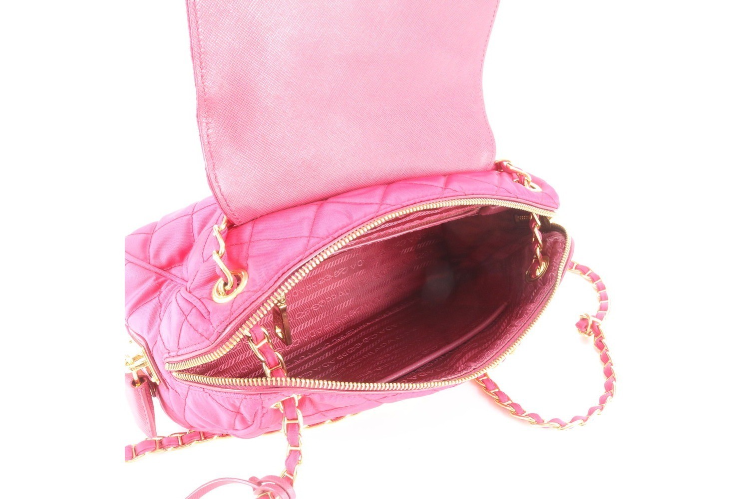 Quilted Leather 2-Way Chain Shoulder Bag — view 6