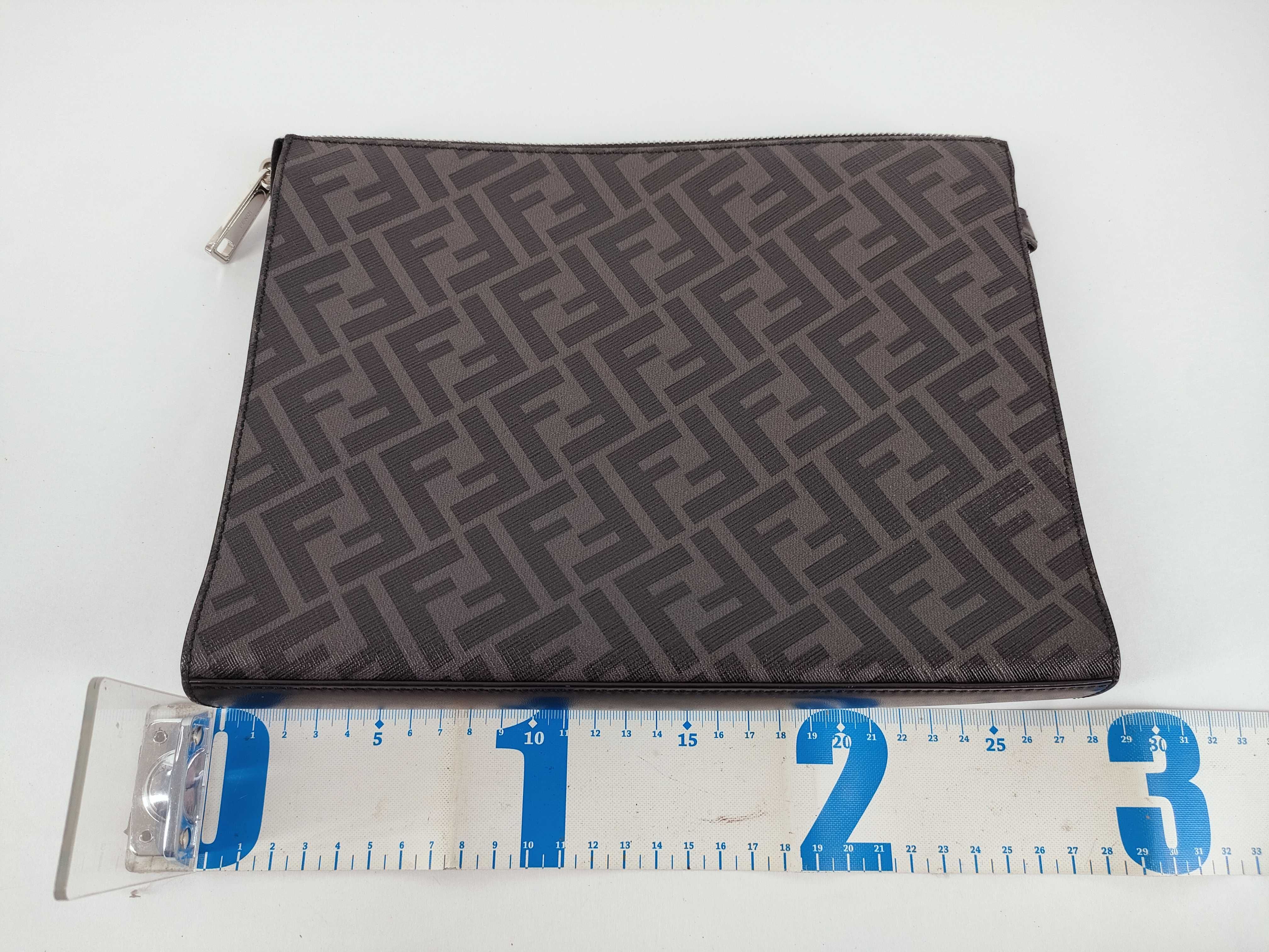 Zucca pattern Fendi Zucca Flat Slim Diagonal Clutch Bag — view 2