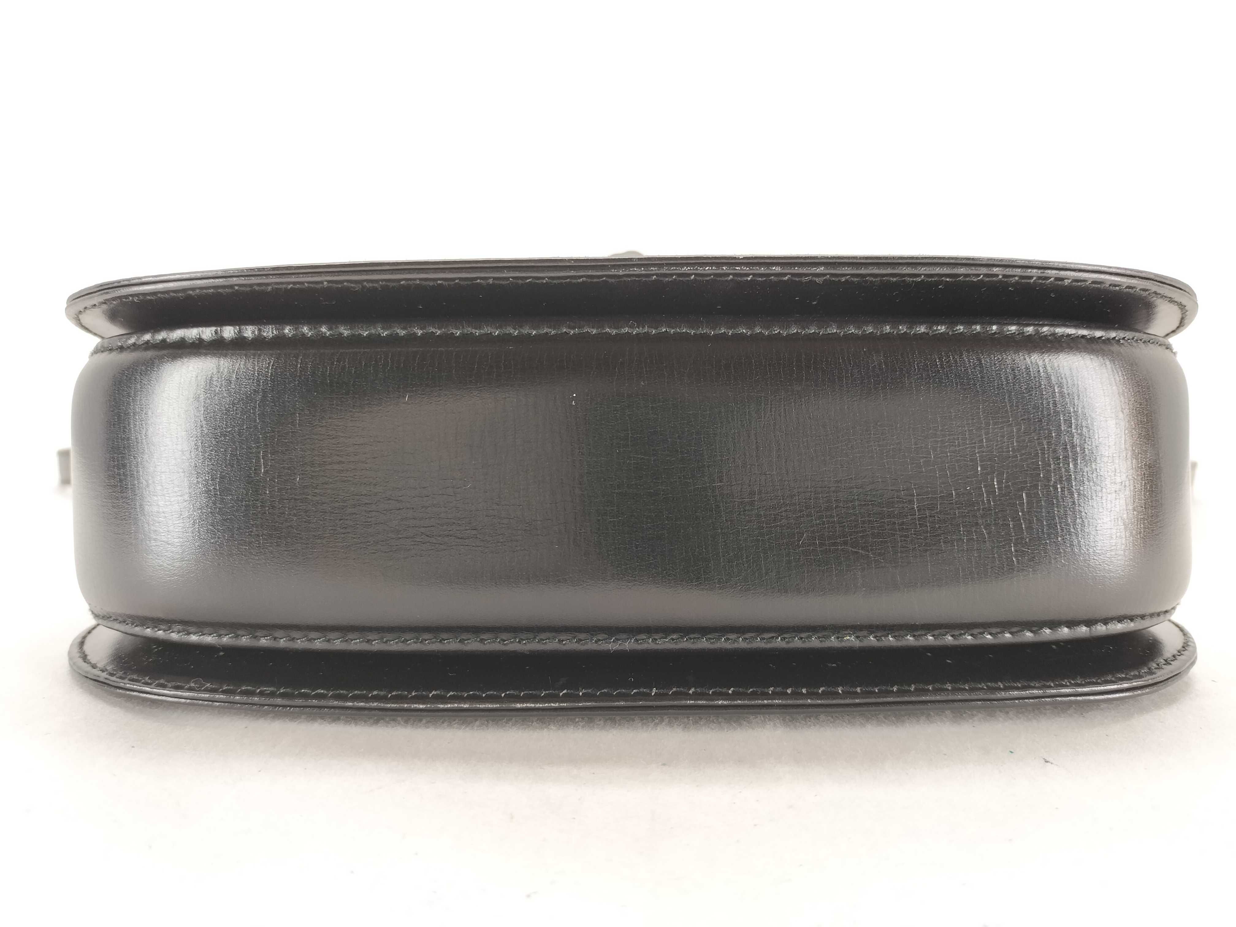 Bamboo Gucci Old Leather Handbag Black 000 46 0188 Handbag — view 8