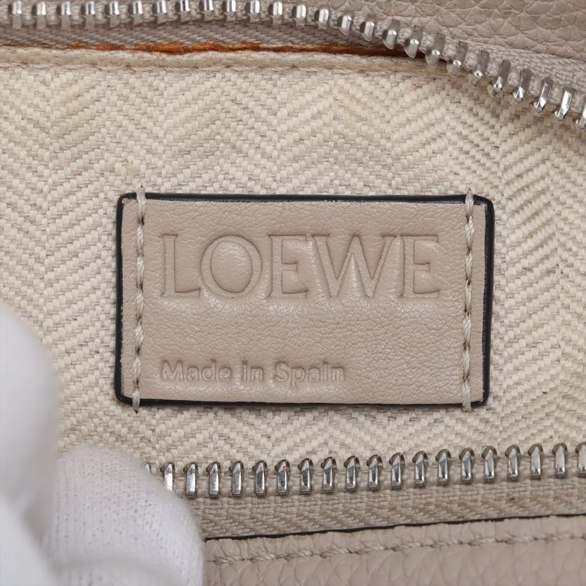 Puzzle Bag Small Leather 2-Way Handbag Beige — view 11