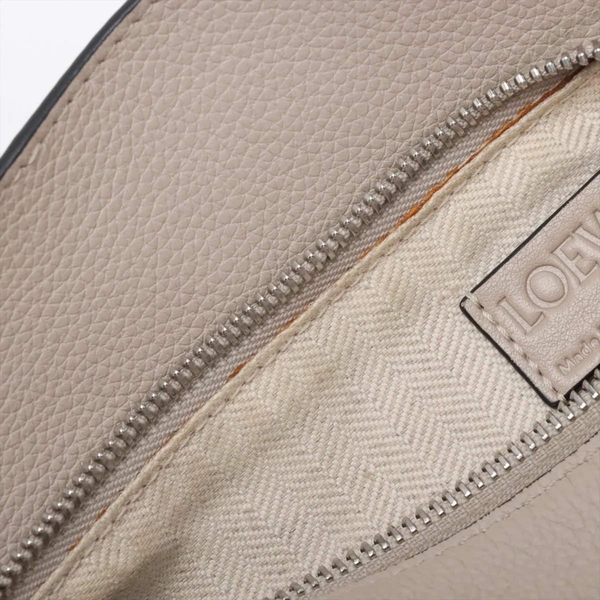 Puzzle Bag Small Leather 2-Way Handbag Beige — view 12