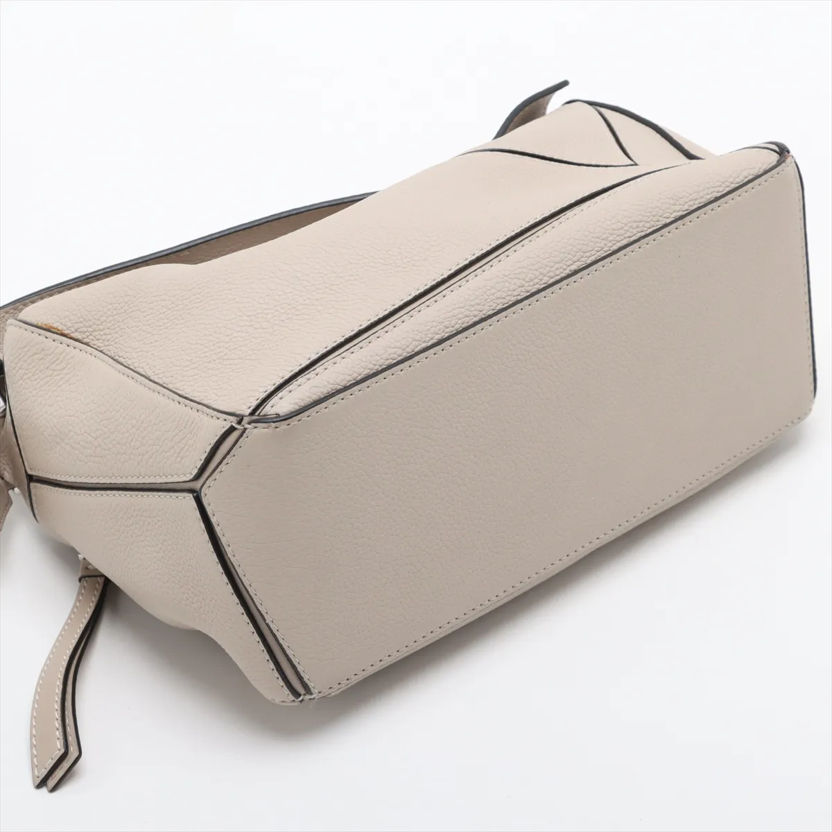 Puzzle Bag Small Leather 2-Way Handbag Beige — view 4