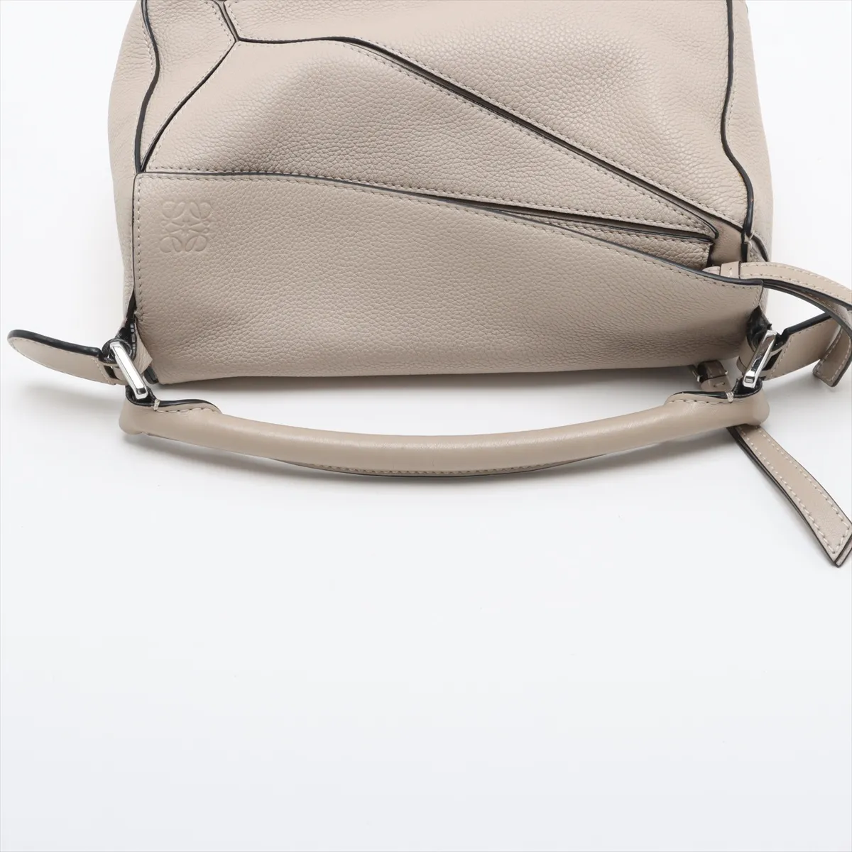 Puzzle Bag Small Leather 2-Way Handbag Beige — view 5