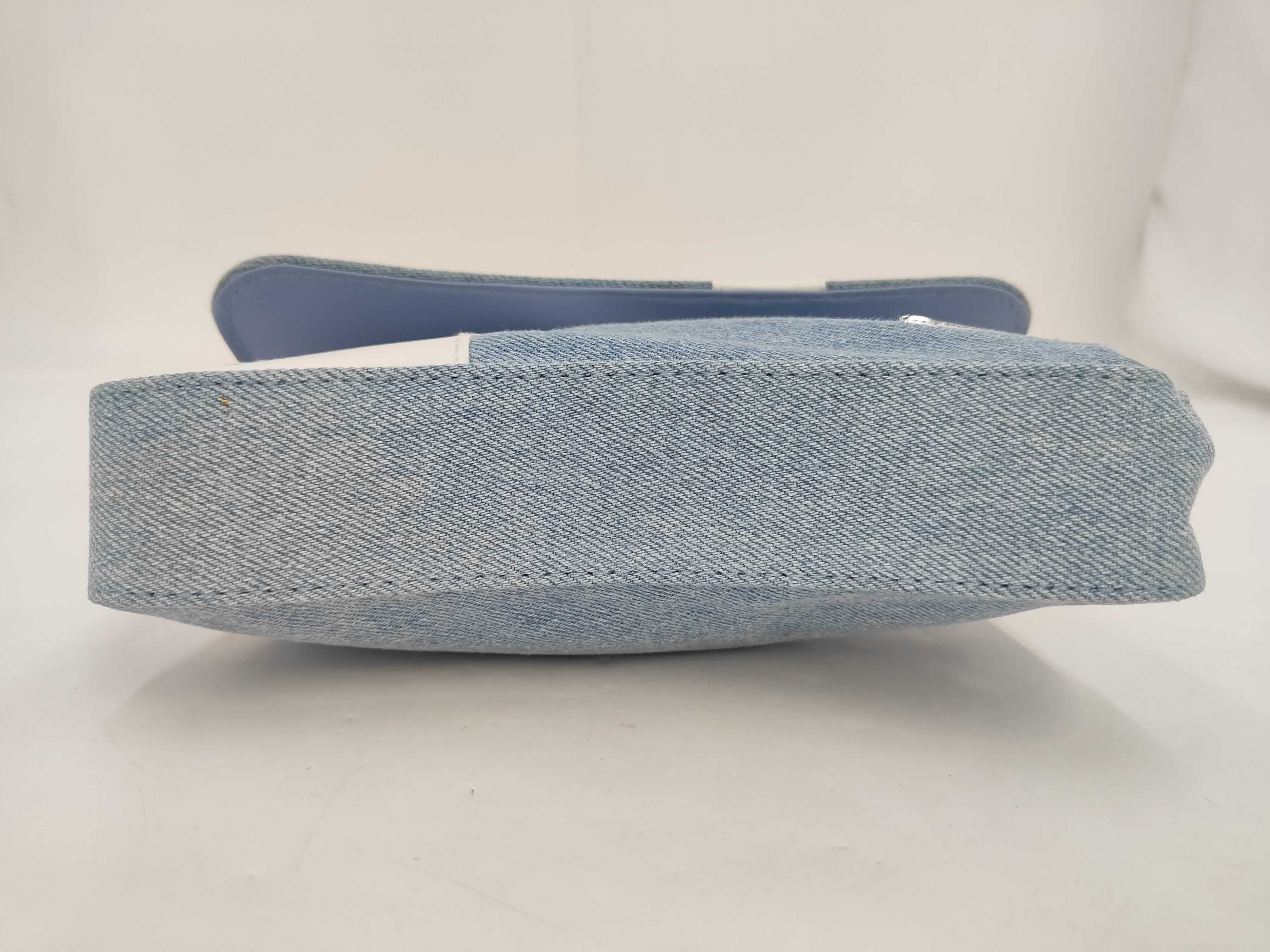Novelty Christian Dior Parfums Pouch Denim Light Blue x White Pouch — view 3