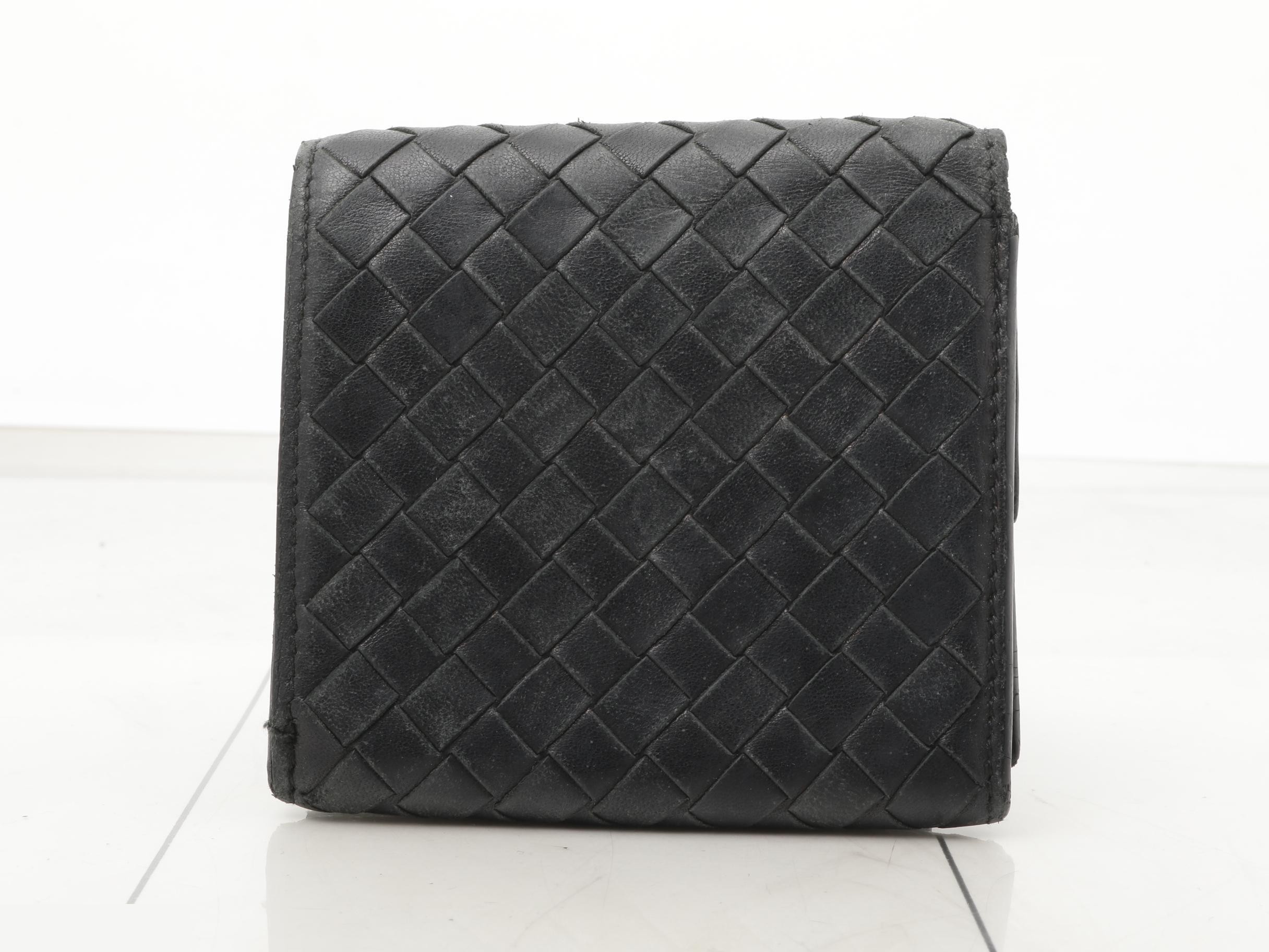 Intrecciato (bag) and wallet - Bi-fold wallet - Black — view 2